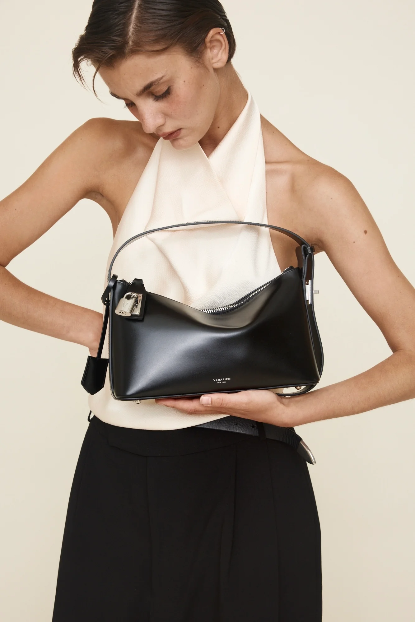 Silver Black Hobo Bag - Image 6