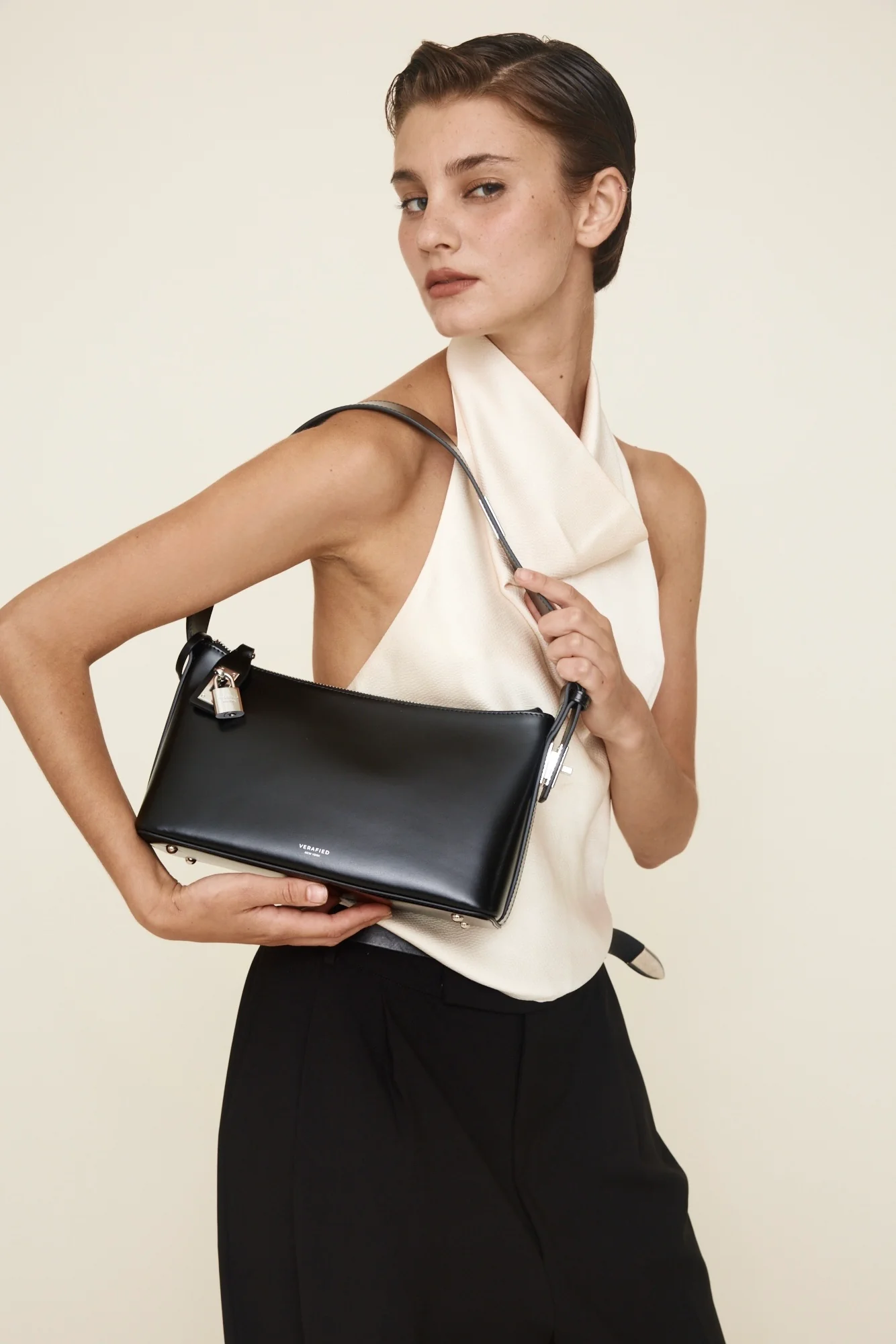 Silver Black Hobo Bag - Image 7