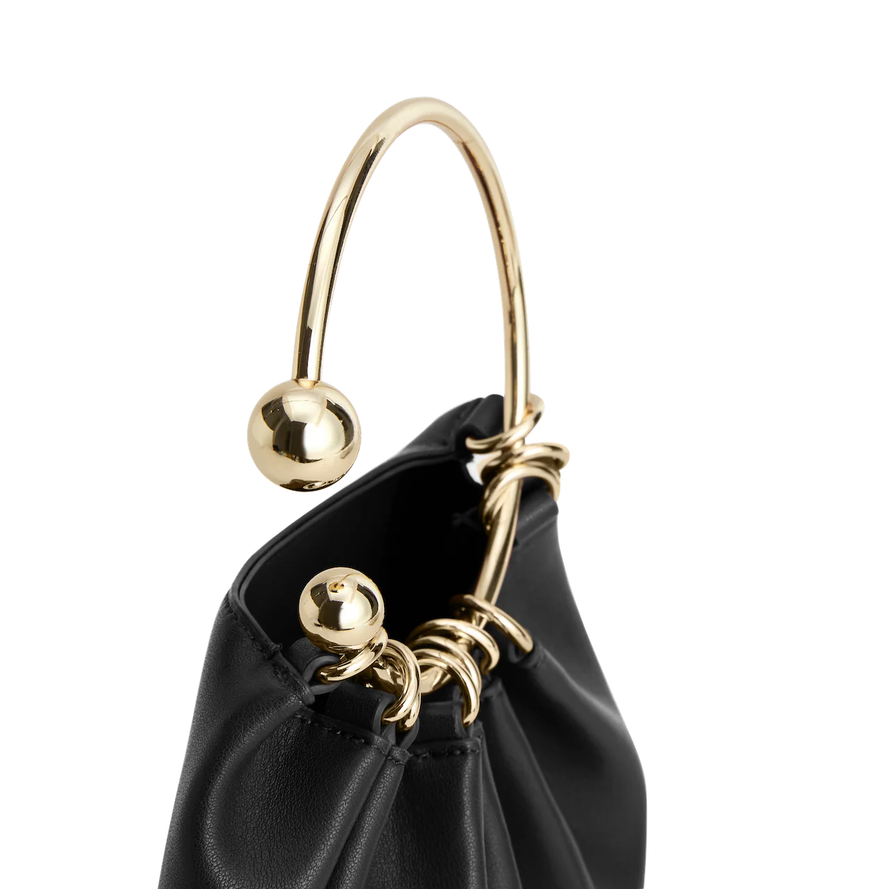 Black Ring Handle Bag - Image 4