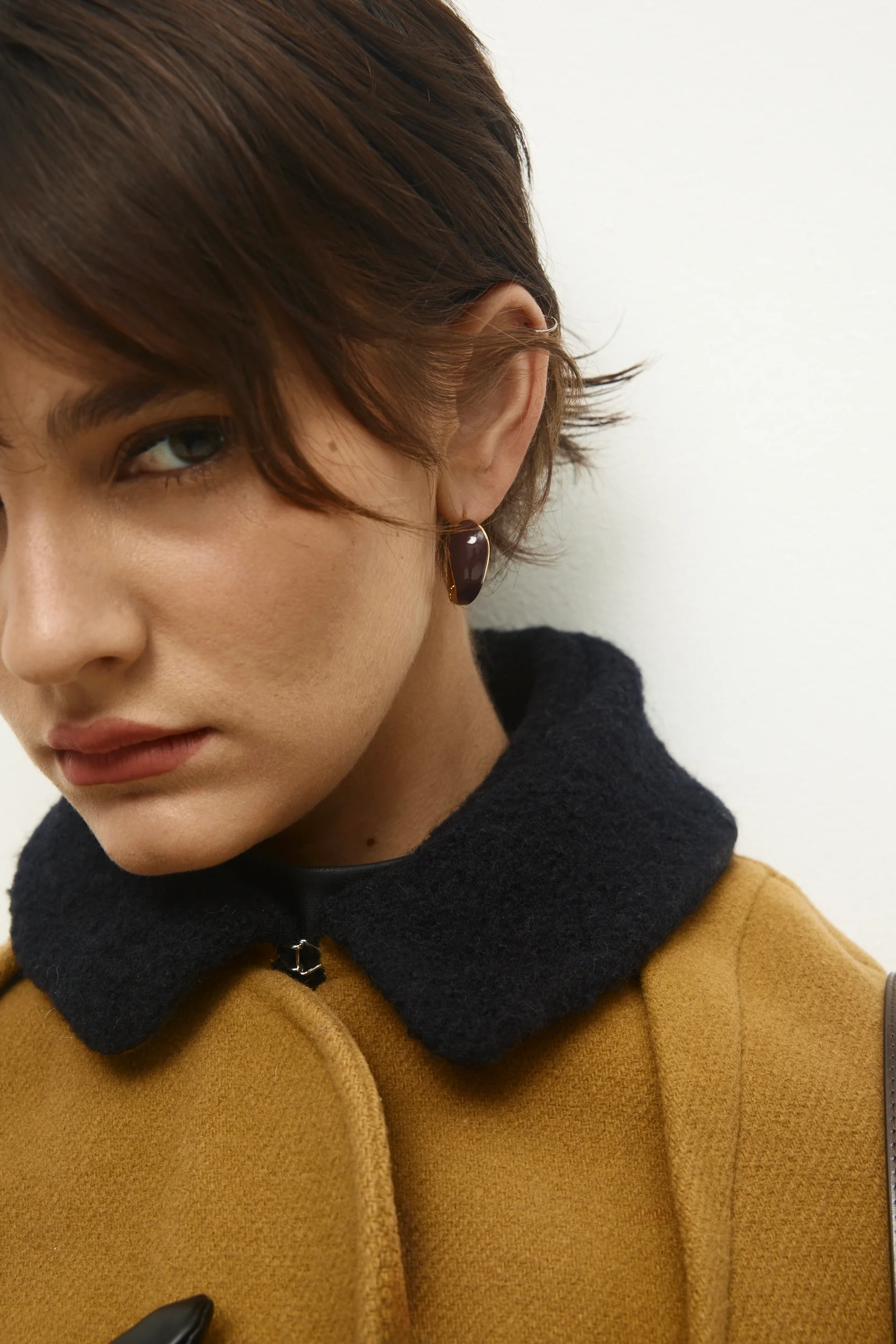 Chocolate Orbit Hoop Earrings - Image 5