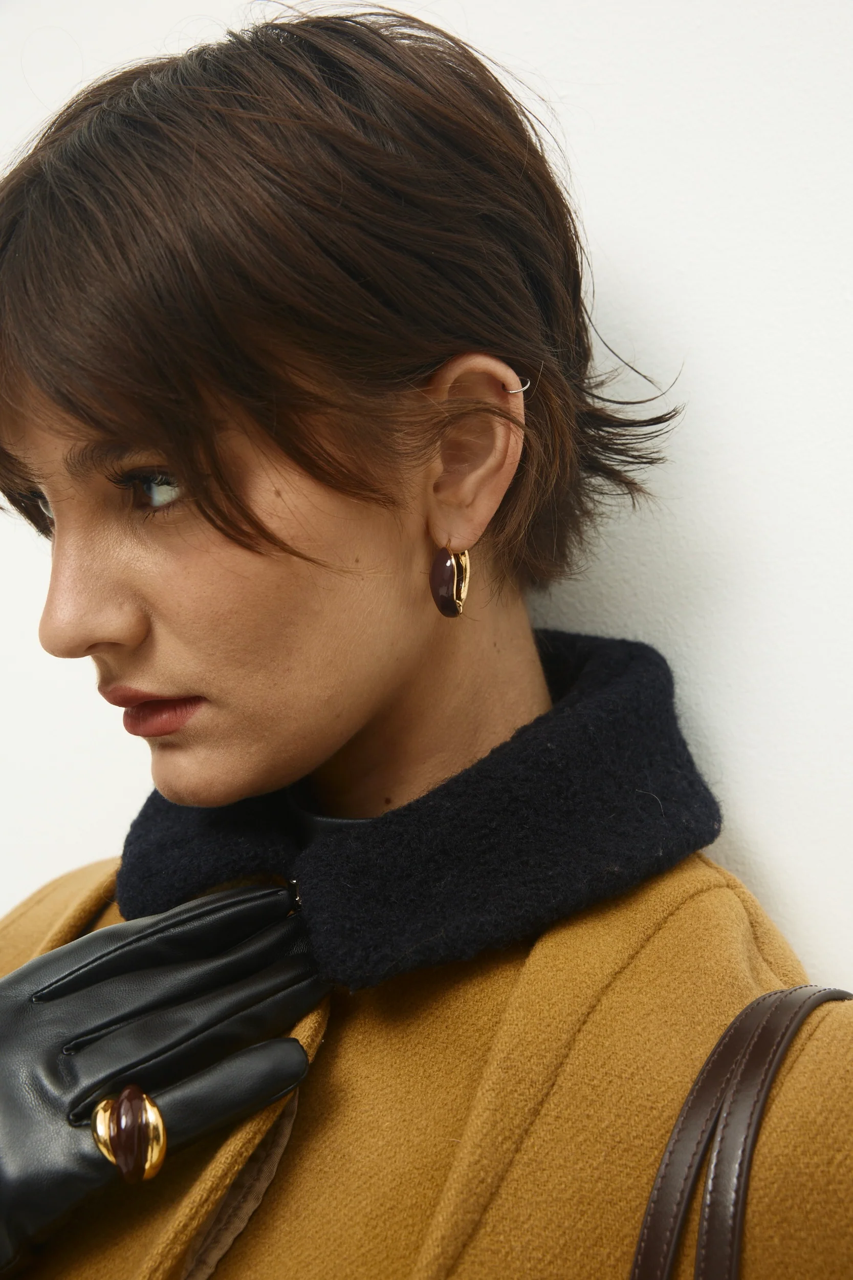 Chocolate Orbit Hoop Earrings - Image 6