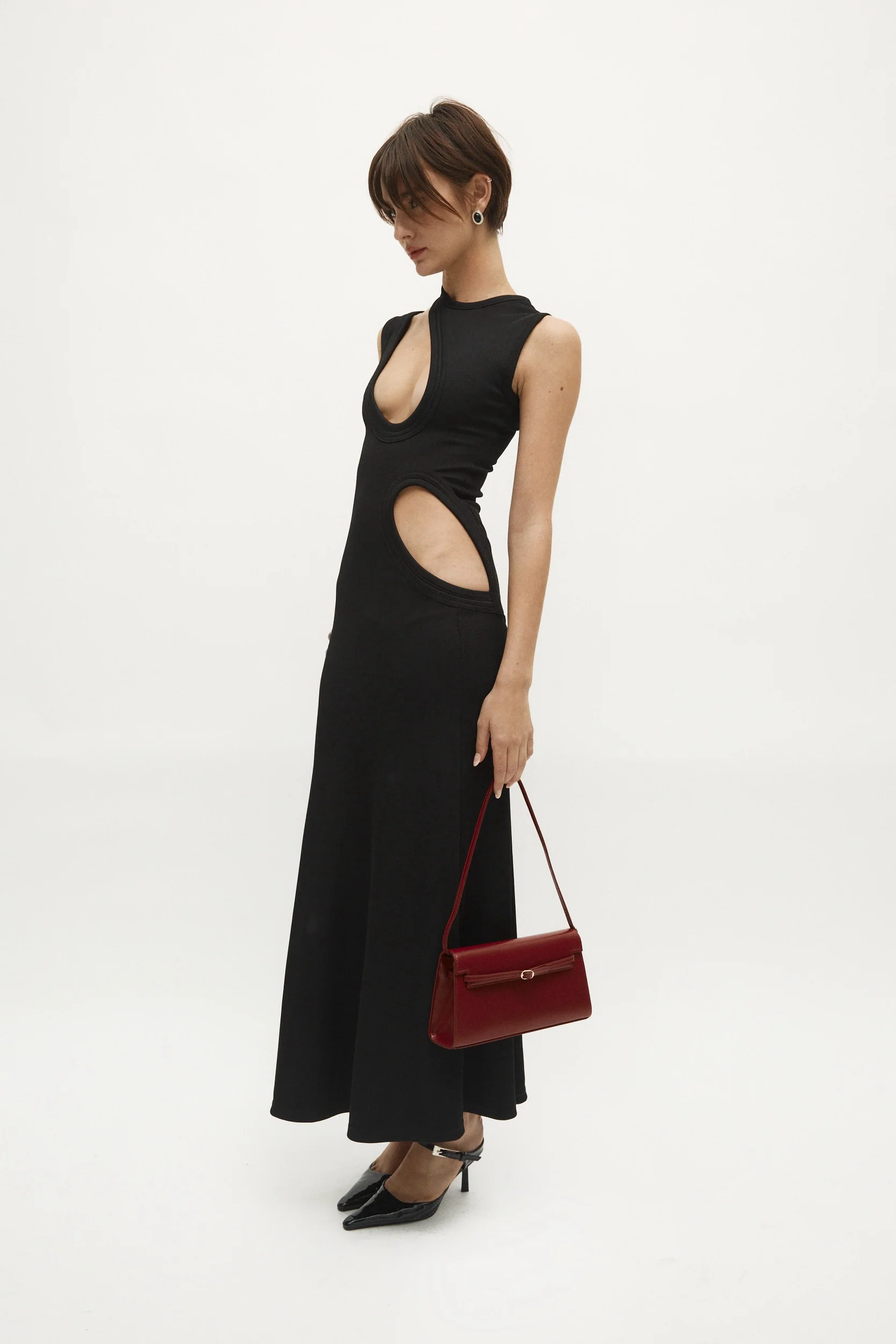 Dark Cherry Shoulder Bag - Image 8