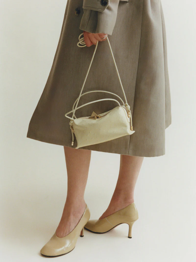 Butter Ostrich Café Mini Bag - Image 11