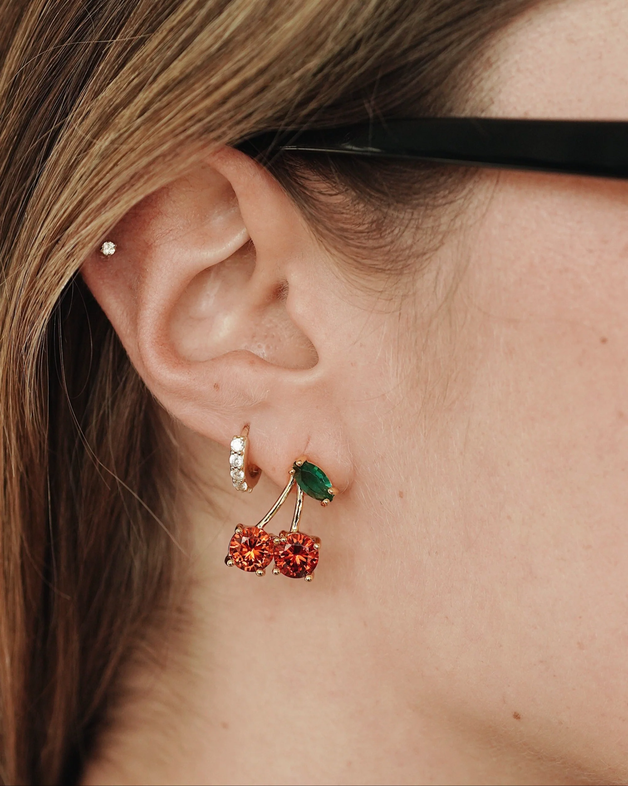 Cherry Stud Earrings - Image 2
