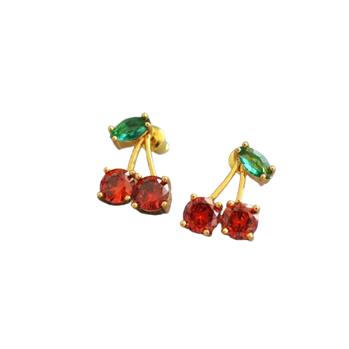 Cherry Stud Earrings - Image 3