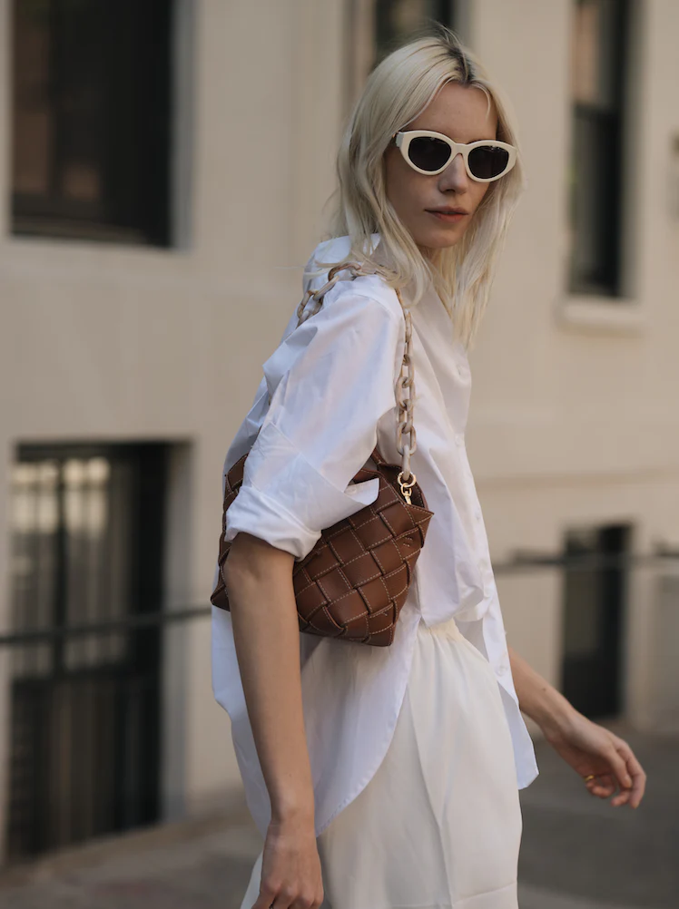 Caramel Woven Basket Bag - Image 12