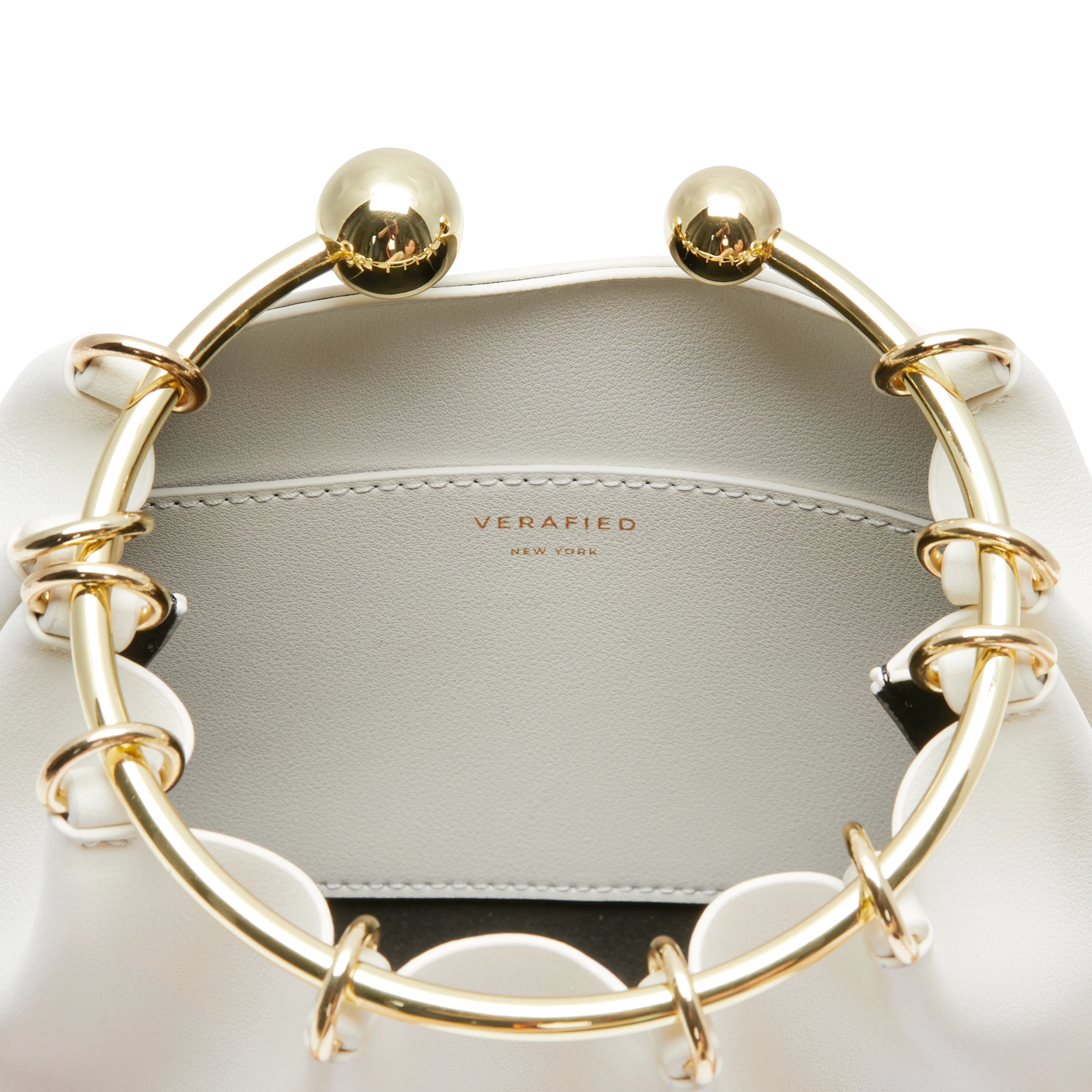 Cream Ring Handle Bag - Image 3
