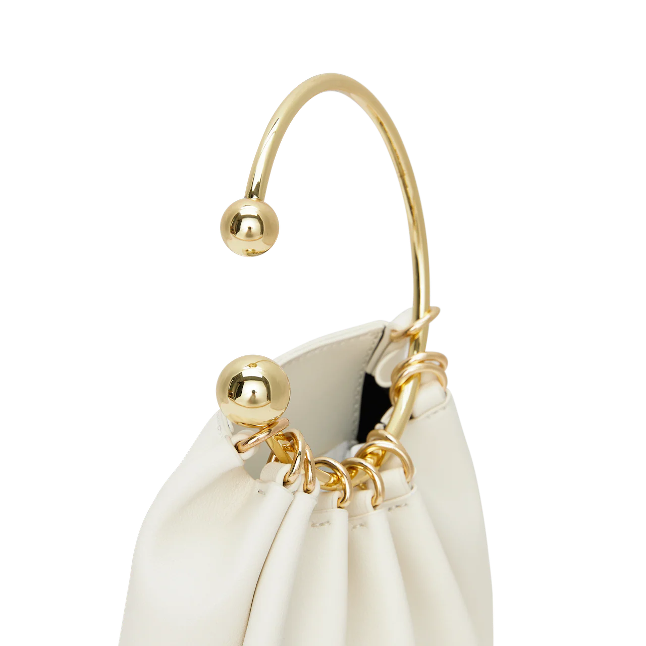Cream Ring Handle Bag - Image 4