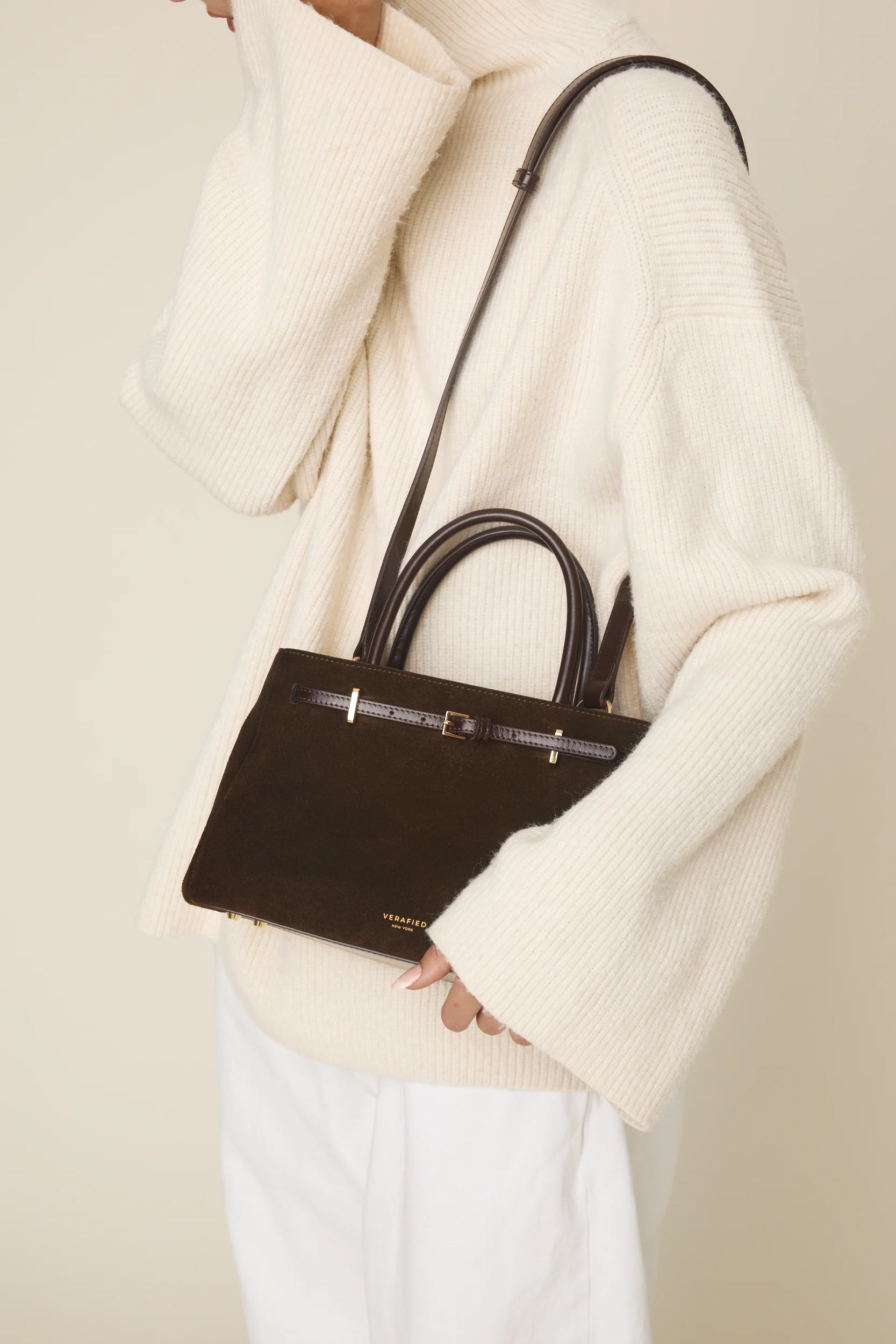 Espresso Suede Book Tote Bag 25 - Image 11