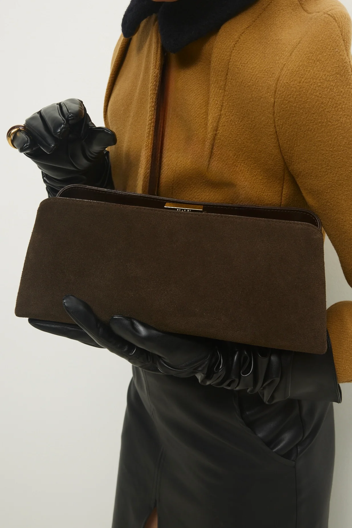Espresso Suede Éclair Bag - Image 10