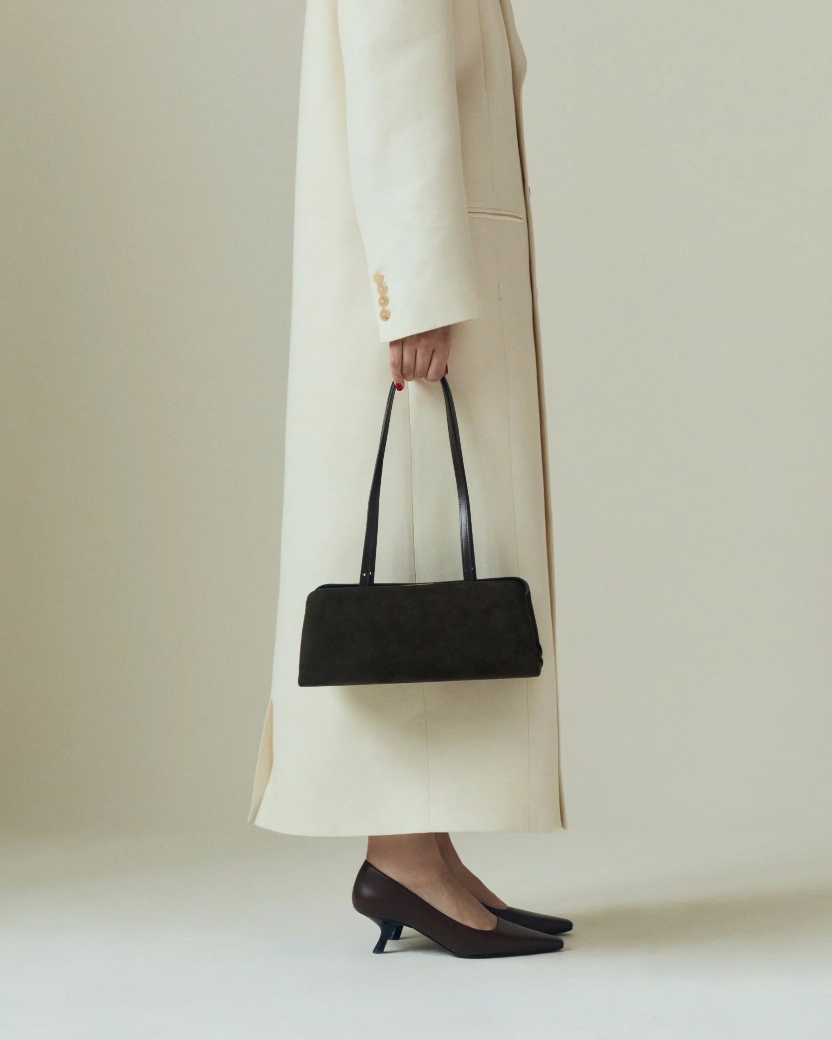 Espresso Suede Éclair Bag - Image 8