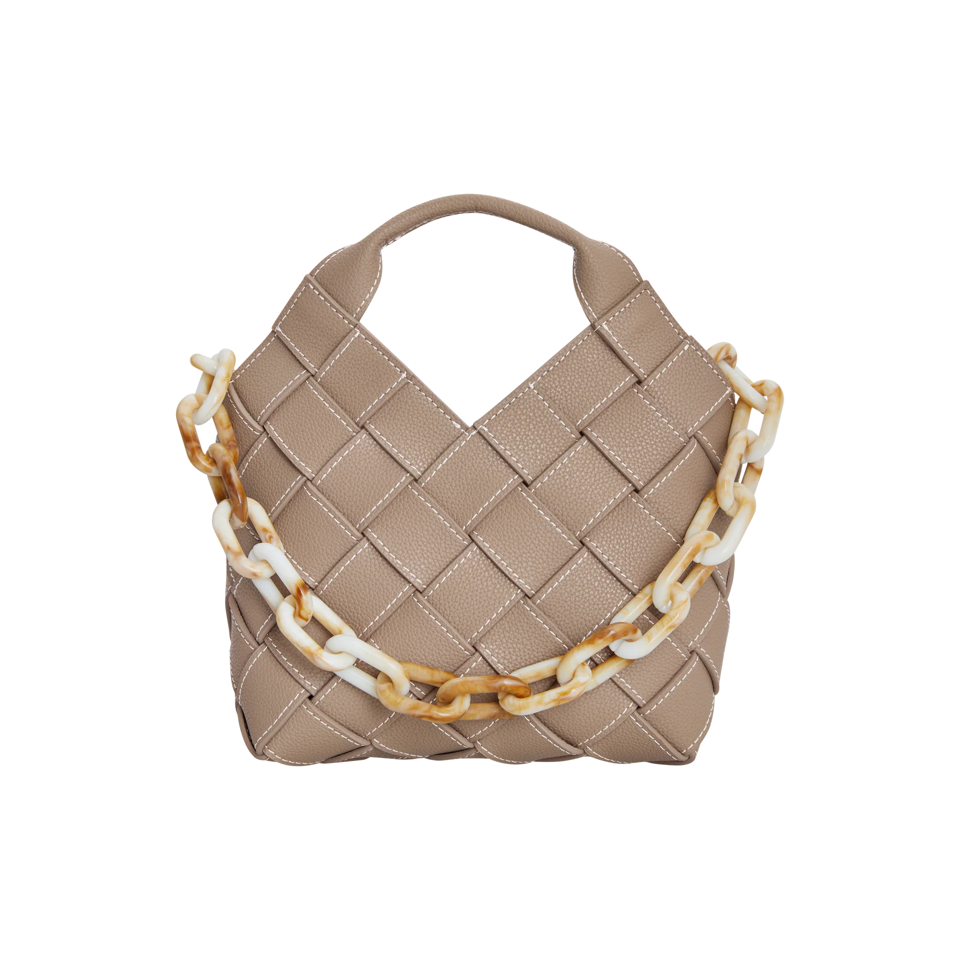 Etoupe Woven Basket Bag - Image 11