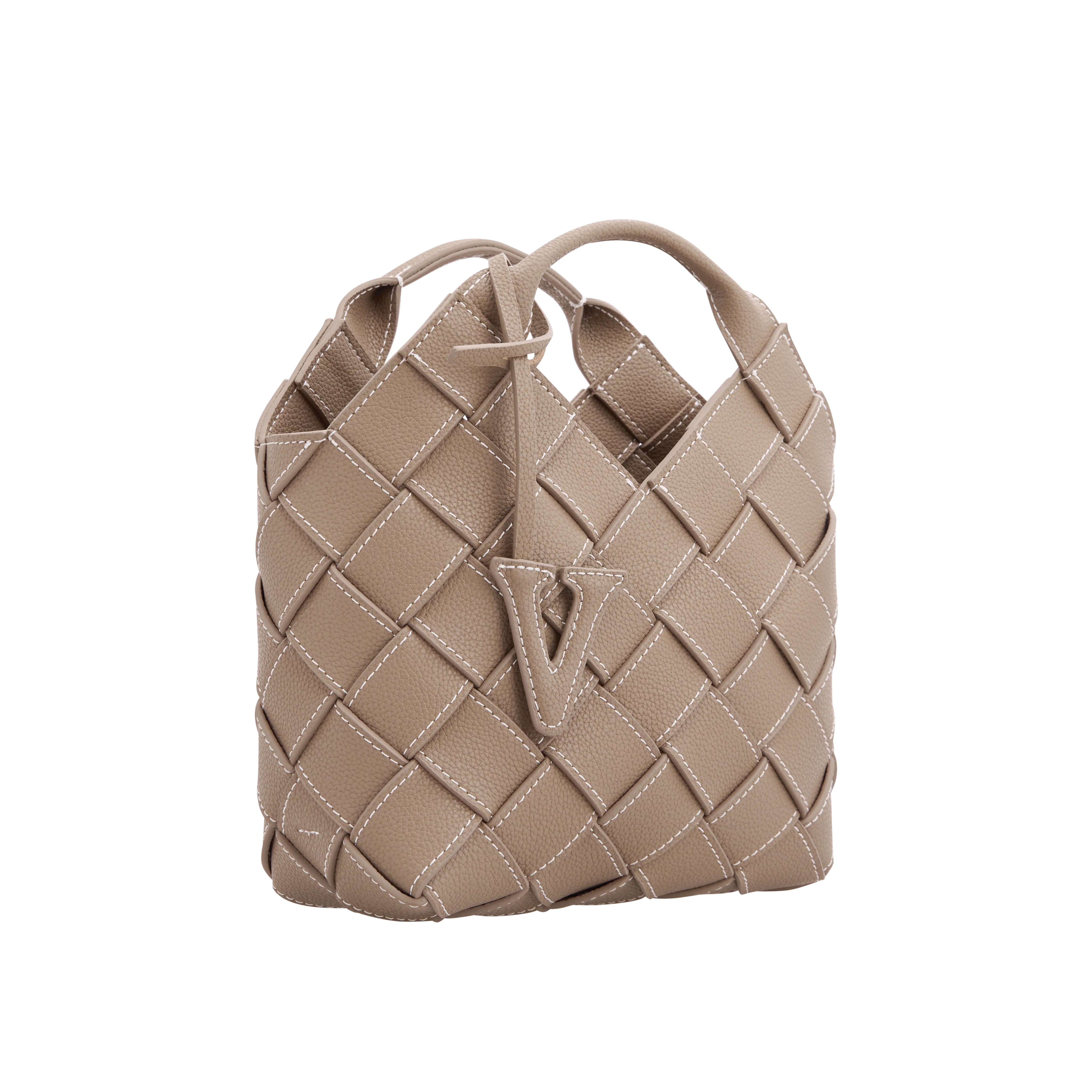 Etoupe Woven Basket Bag - Image 3