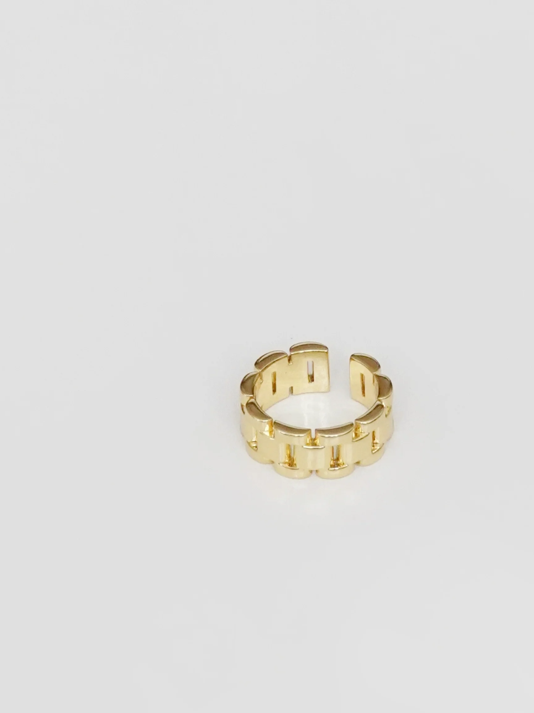 Gold three-link Open Ring - Image 4