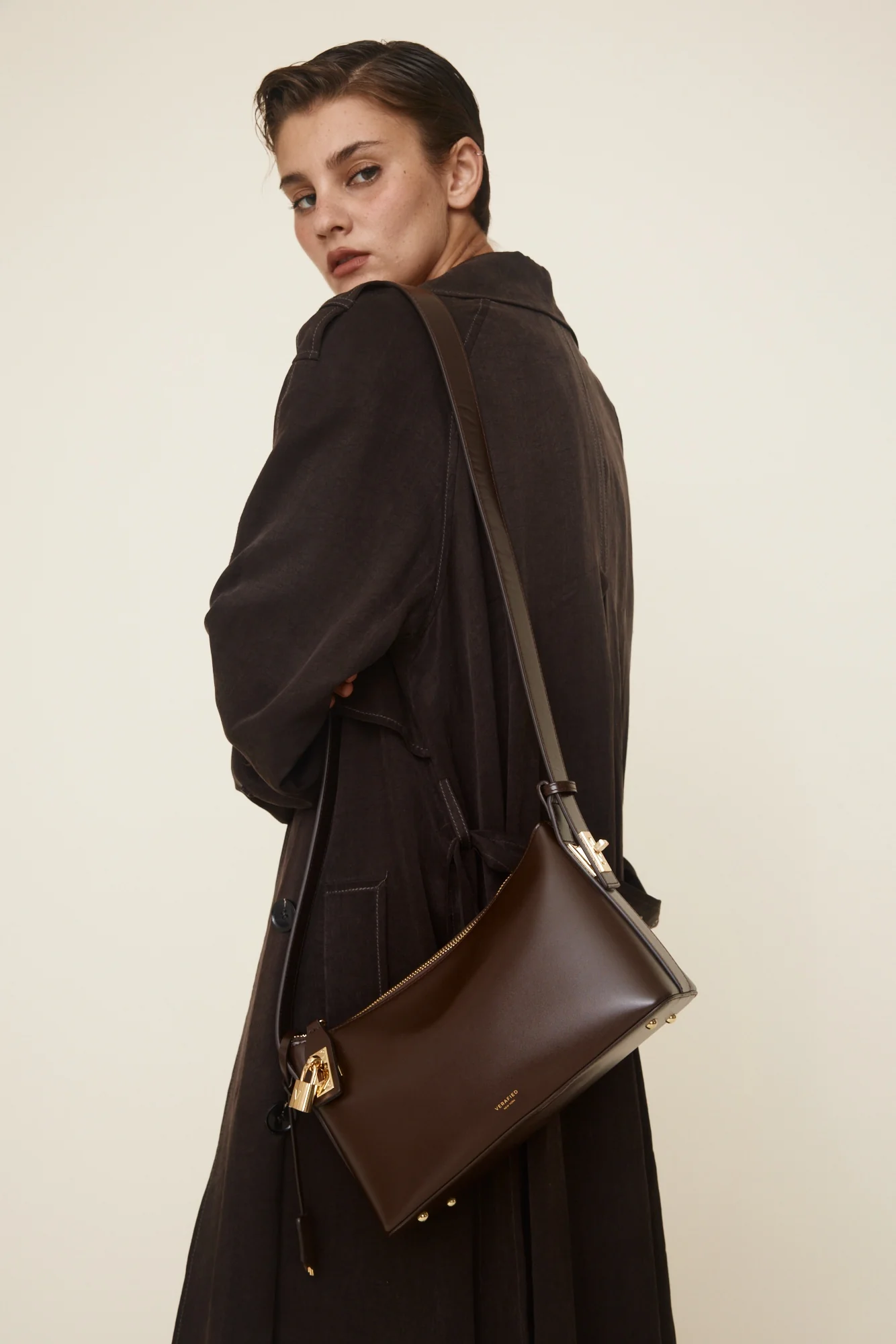 Gold Chocolate Hobo Bag - Image 13
