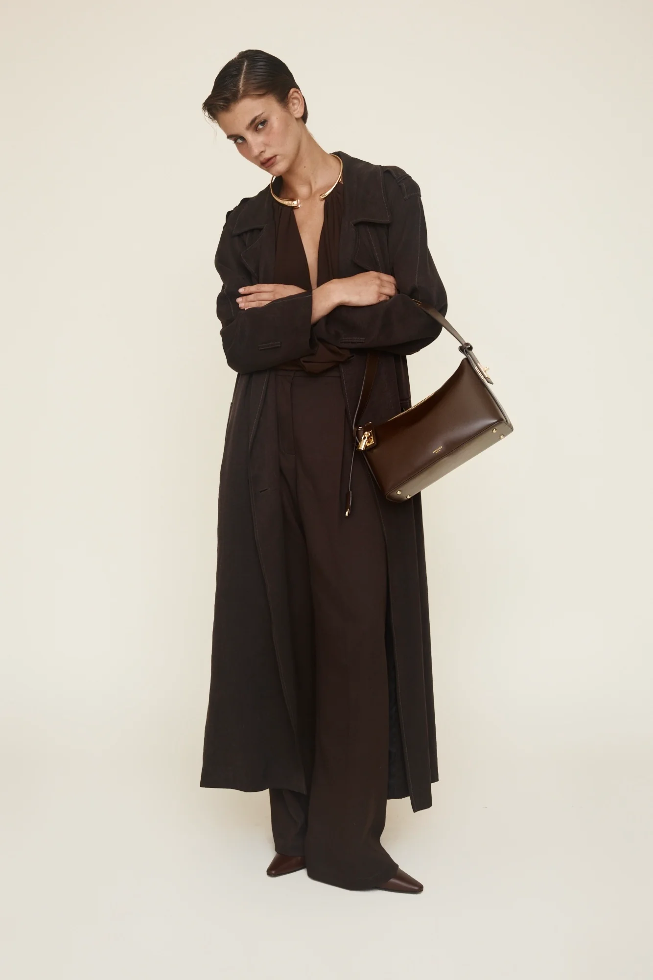 Gold Chocolate Hobo Bag - Image 7