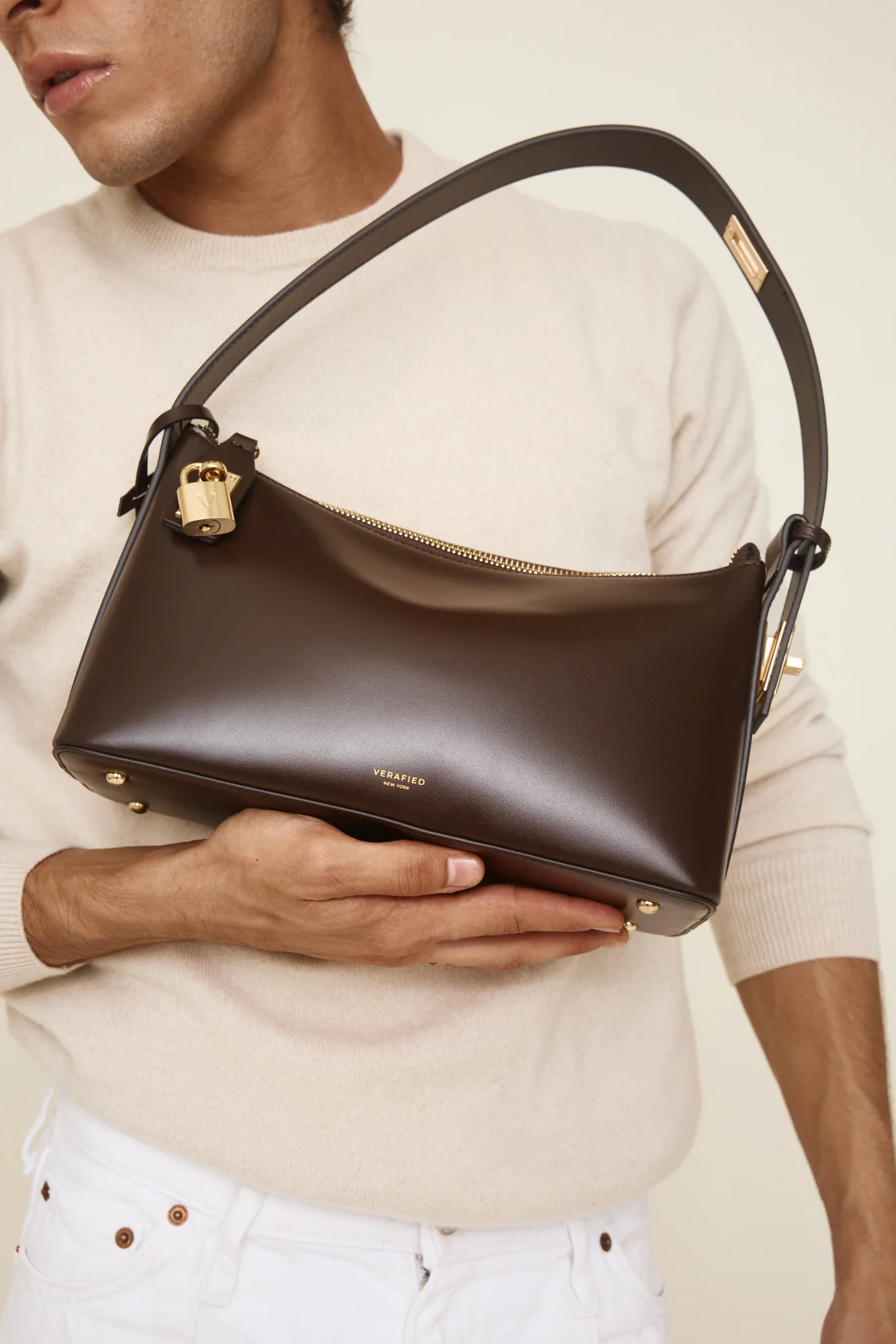 Gold Chocolate Hobo Bag - Image 9