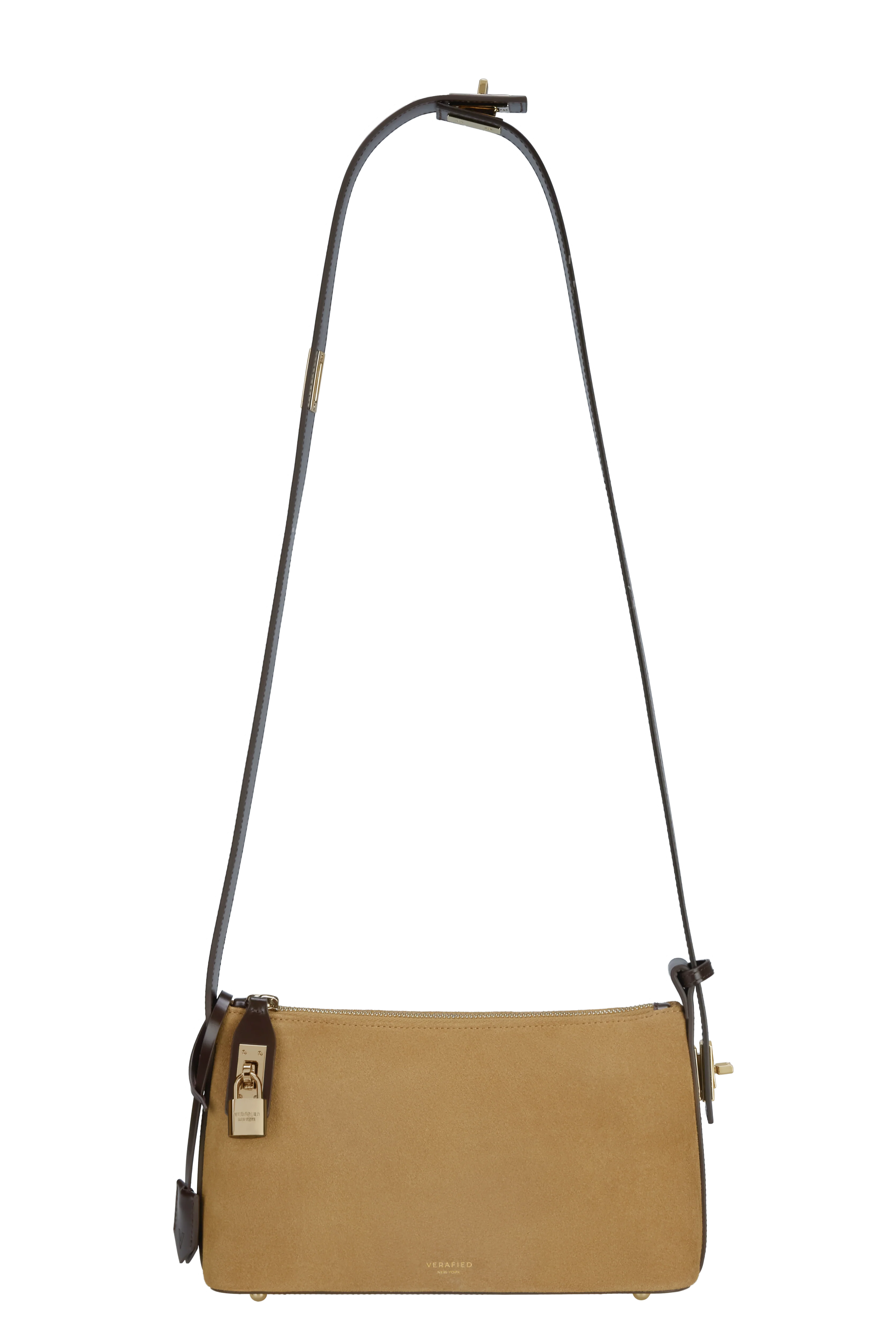 Gold Suede Hobo Bag - Image 10