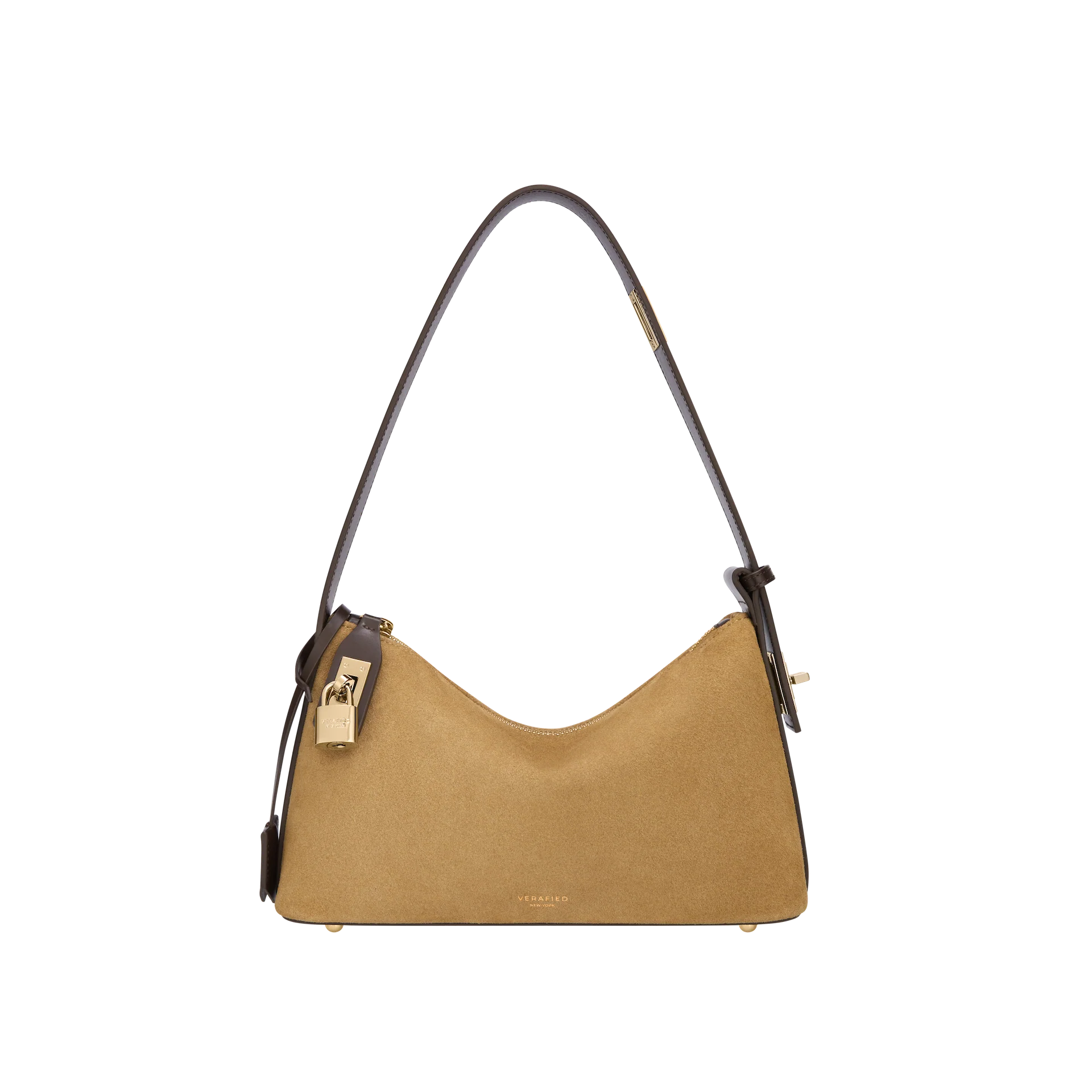 Gold Suede Hobo Bag - Image 3
