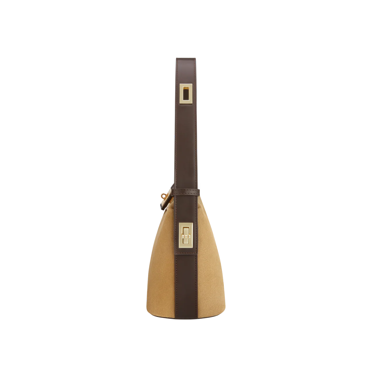 Gold Suede Hobo Bag - Image 4