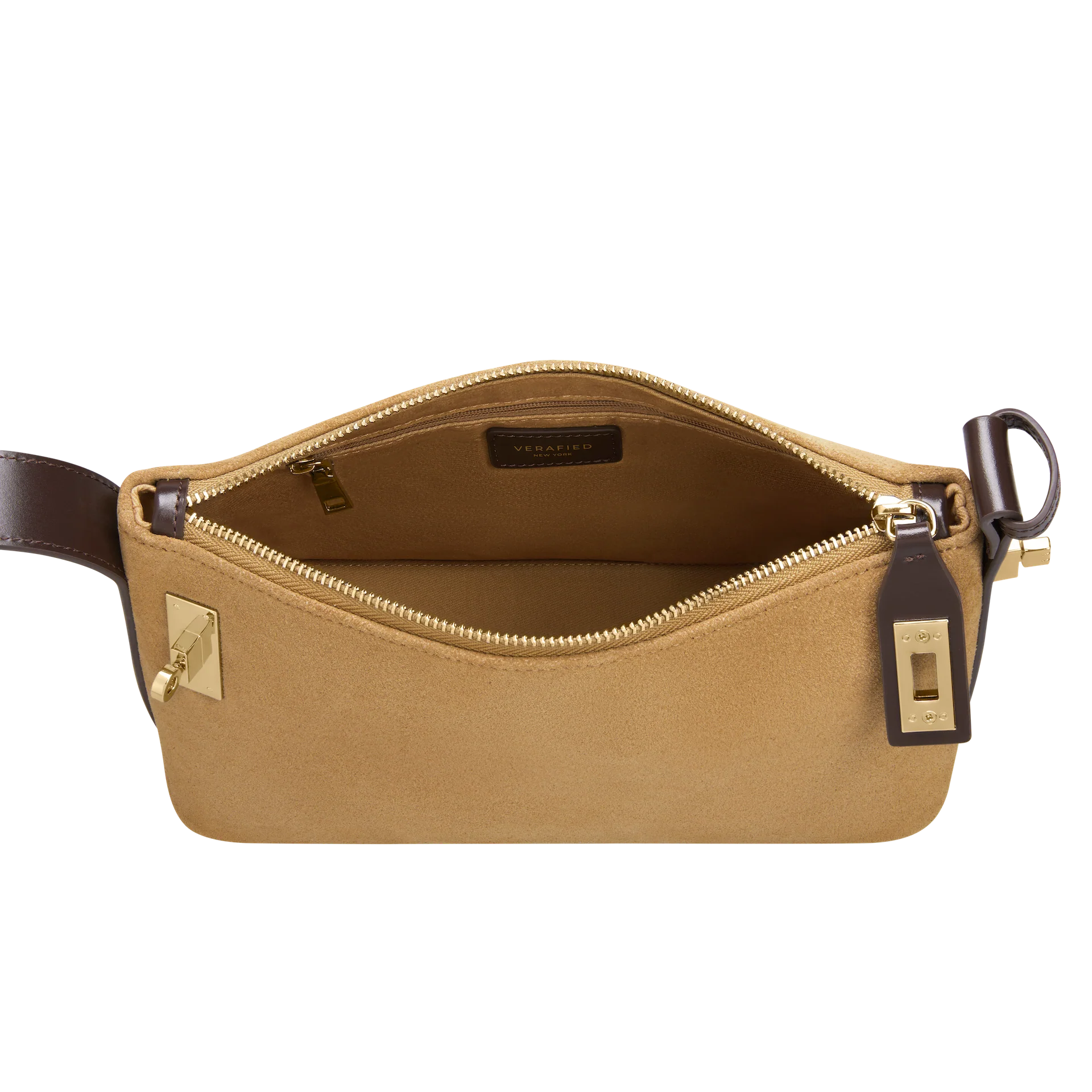 Gold Suede Hobo Bag - Image 5