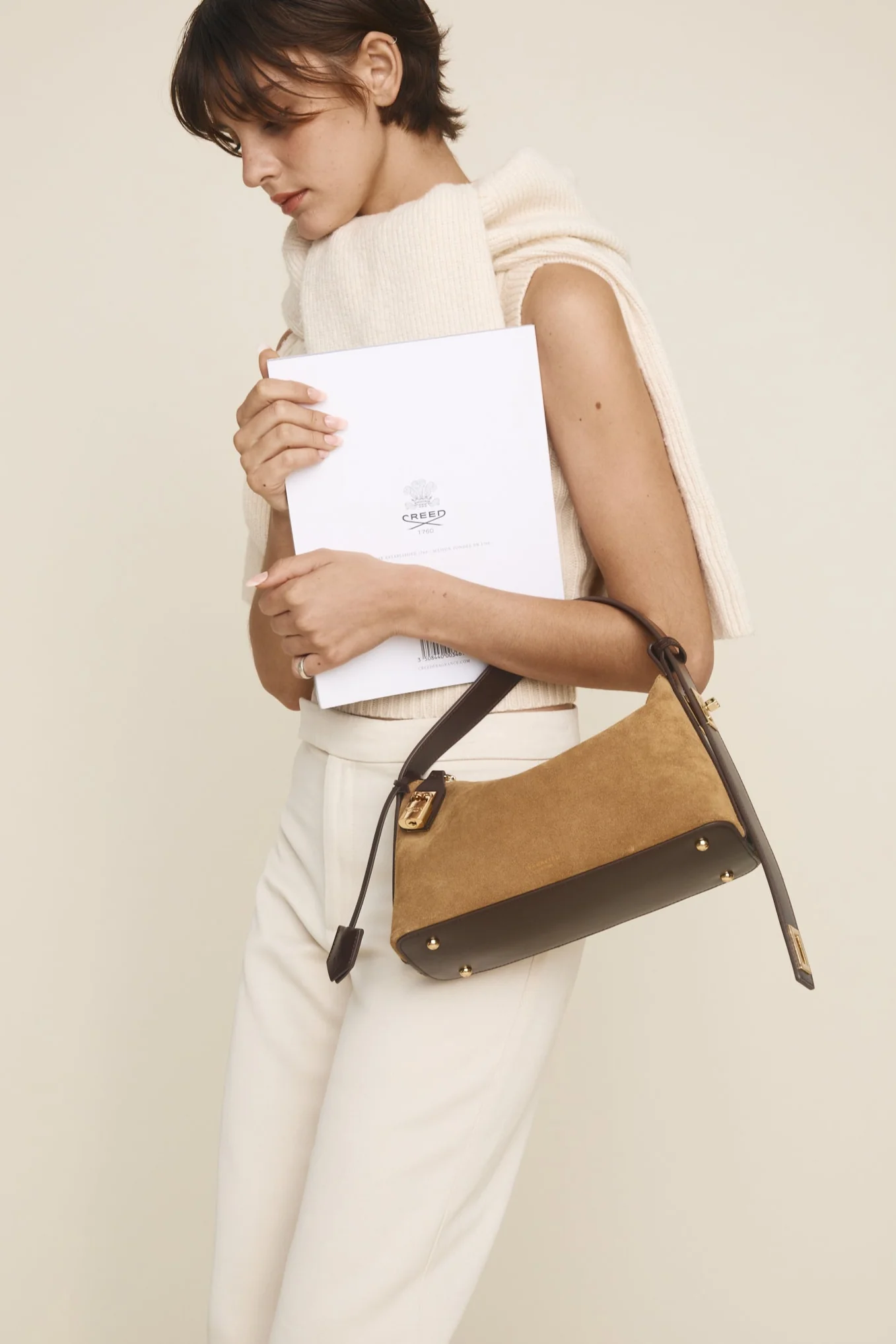 Gold Suede Hobo Bag - Image 8