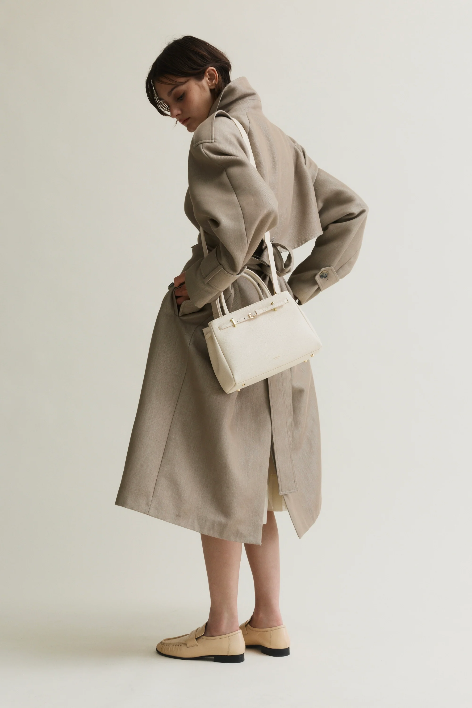 Ivory Togo Book Tote Bag 25 - Image 10