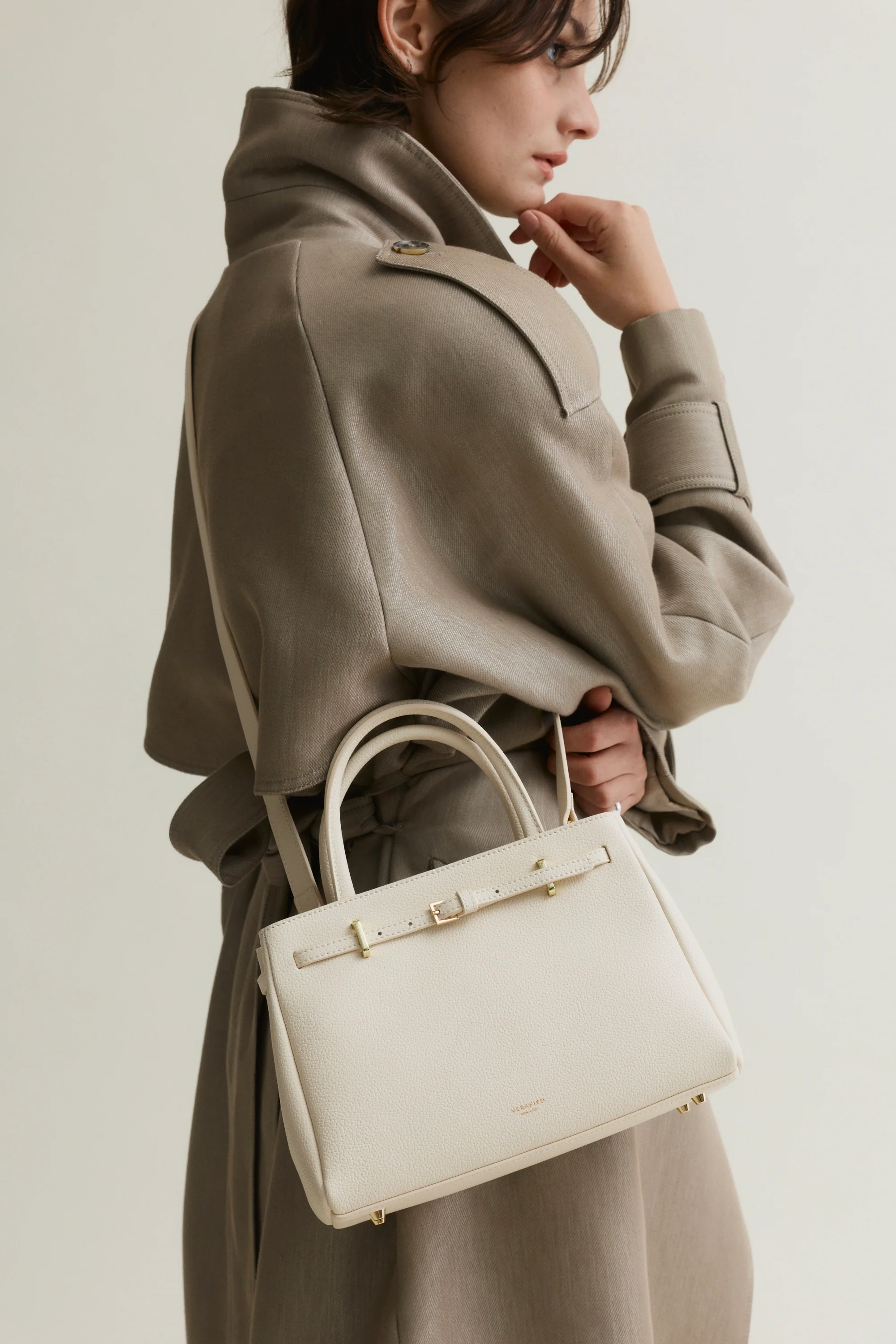 Ivory Togo Book Tote Bag 25 - Image 11