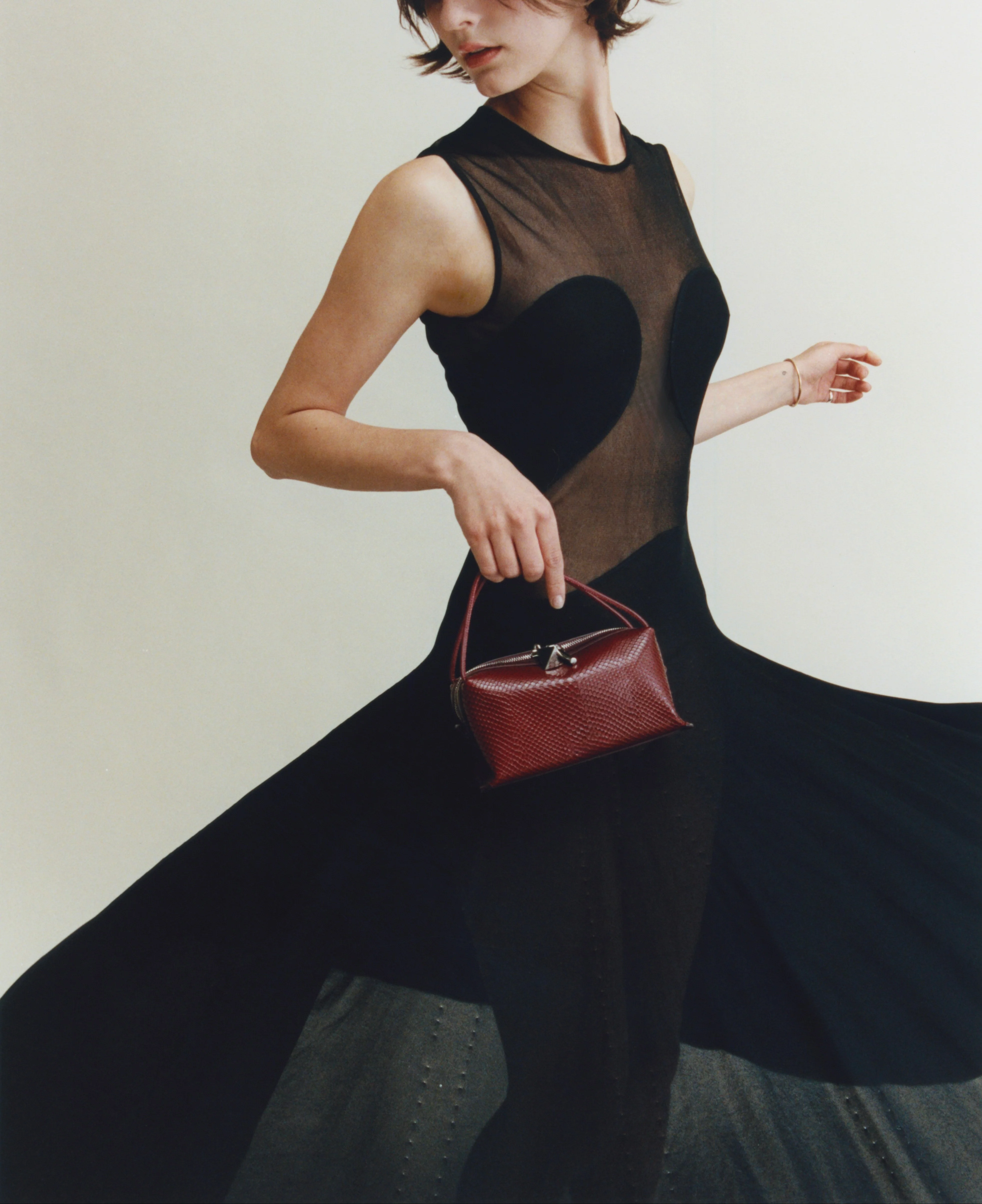 Maroon Python Café Mini Bag - Image 2