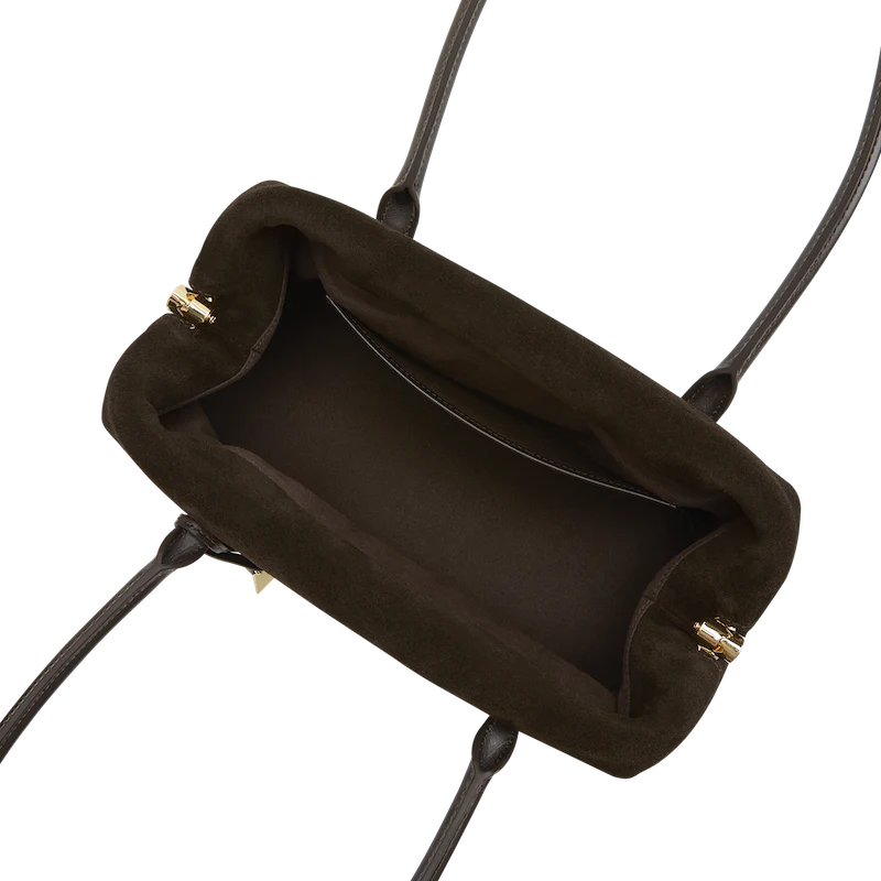 Medium Espresso Suede Club Bag - Image 4
