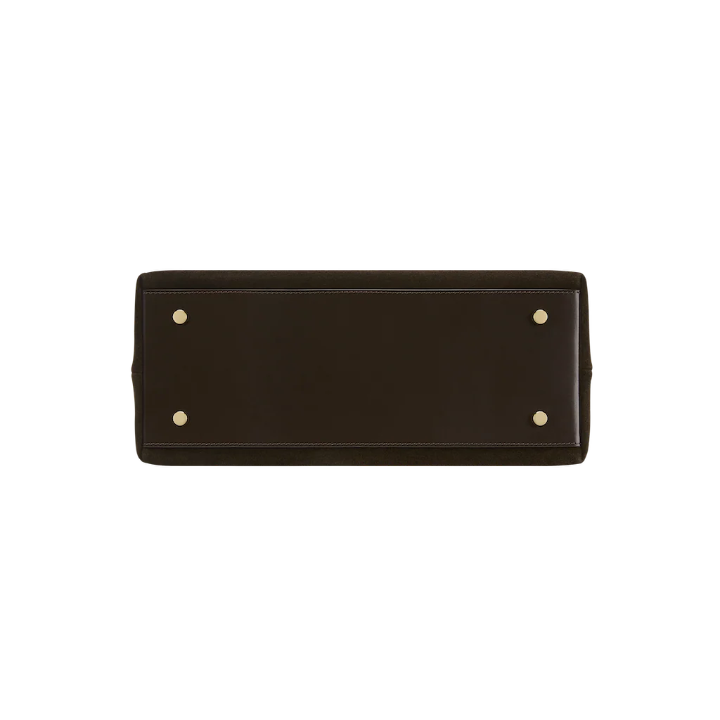 Medium Espresso Suede Club Bag - Image 7