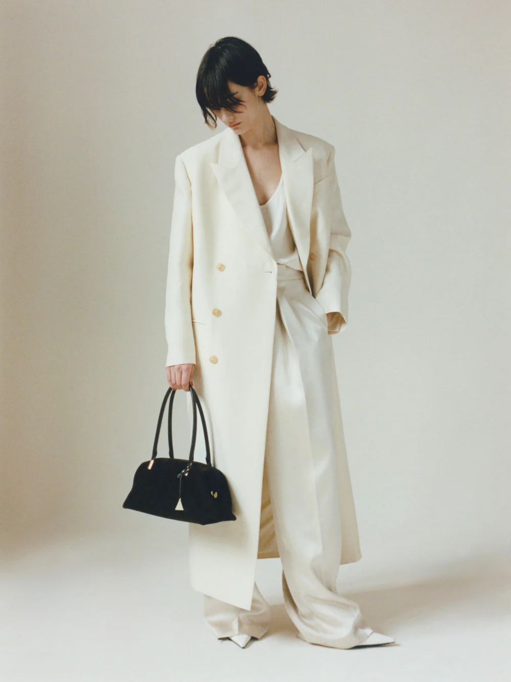 Medium Espresso Suede Club Bag - Image 8