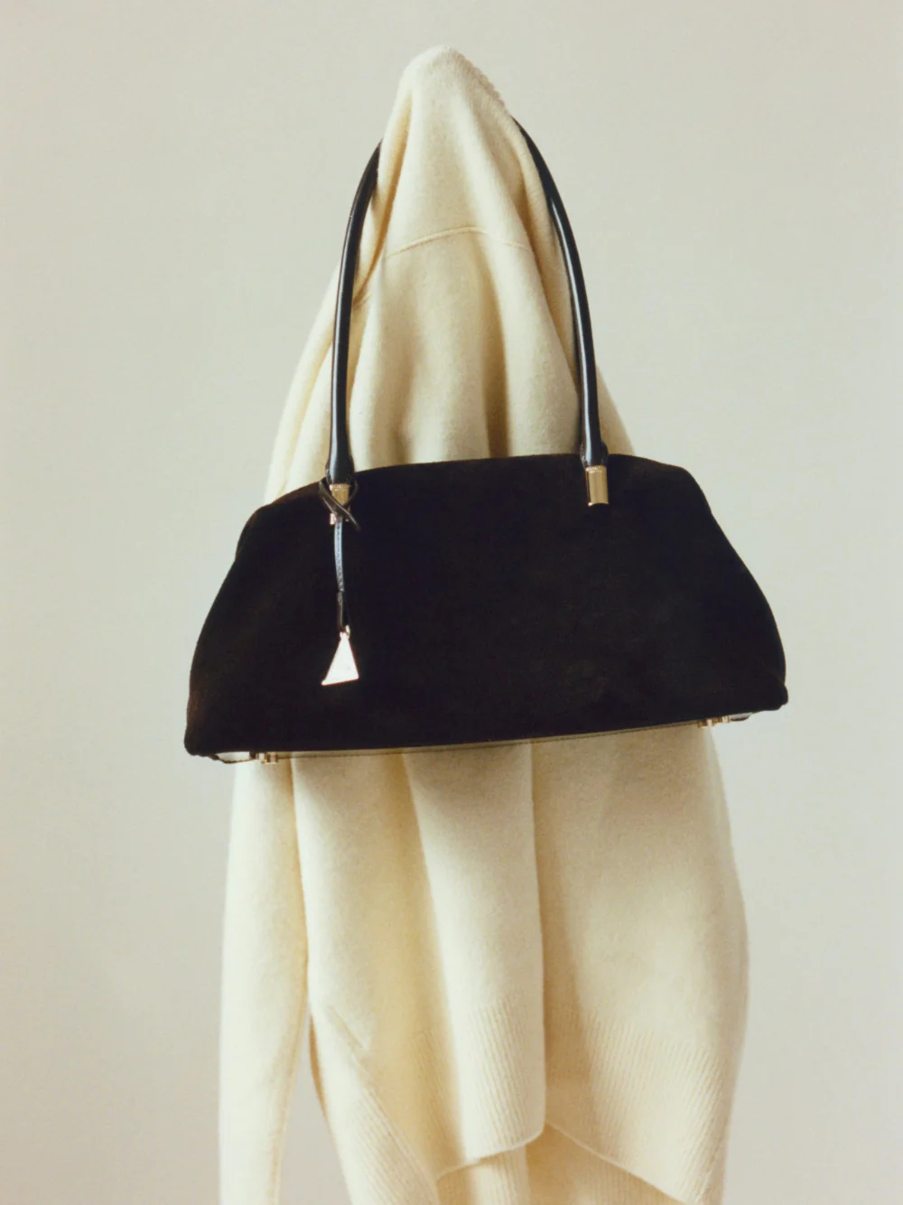 Medium Espresso Suede Club Bag - Image 9