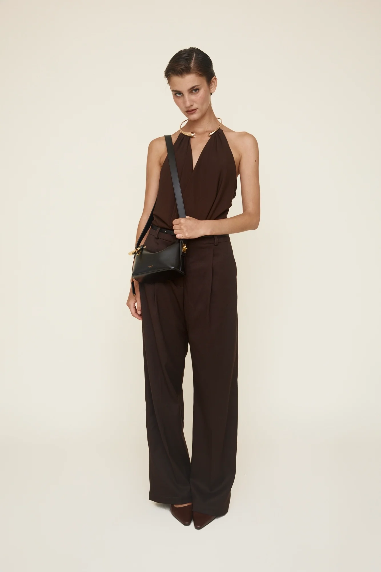 Mini Gold Black Hobo Bag - Image 11