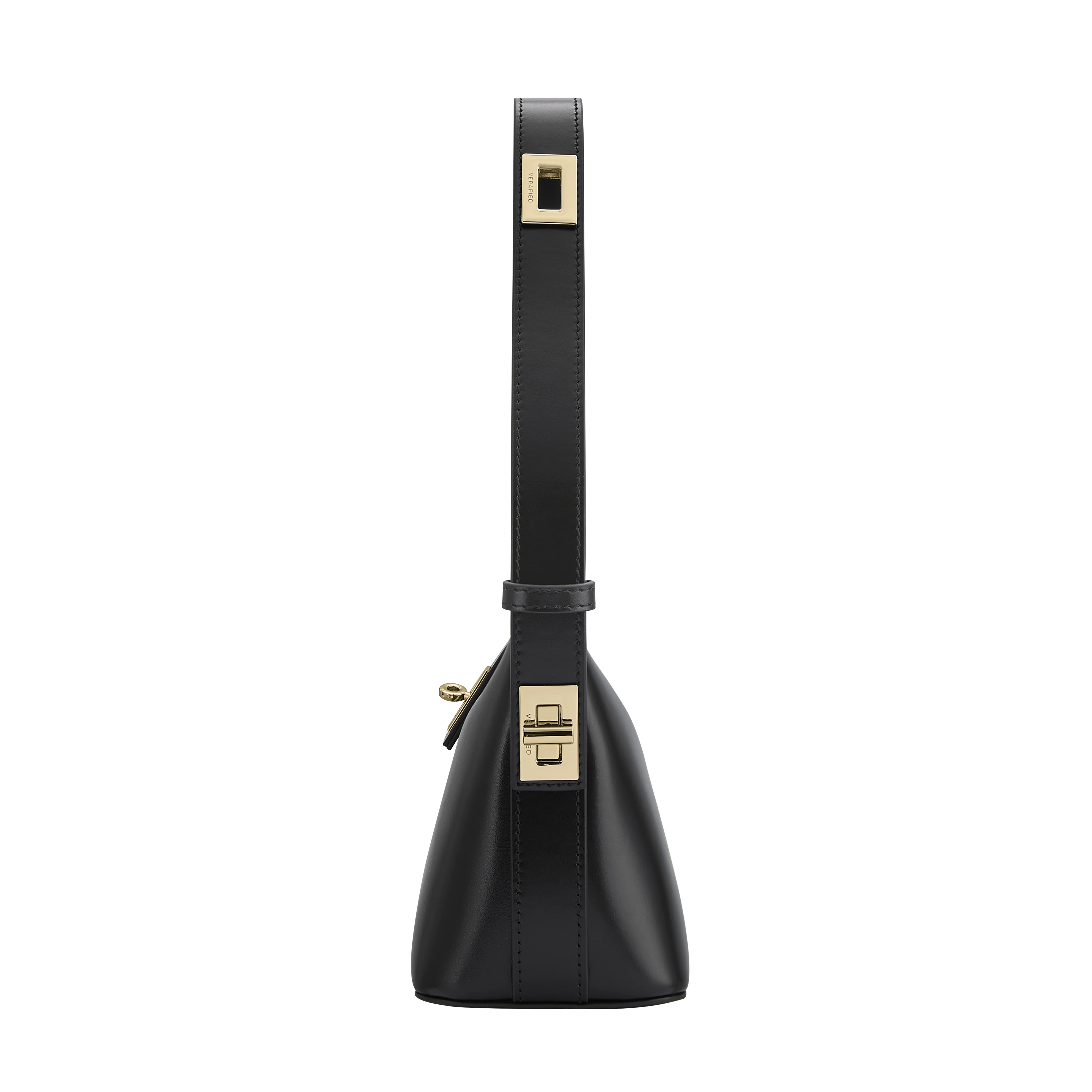 Mini Gold Black Hobo Bag - Image 4