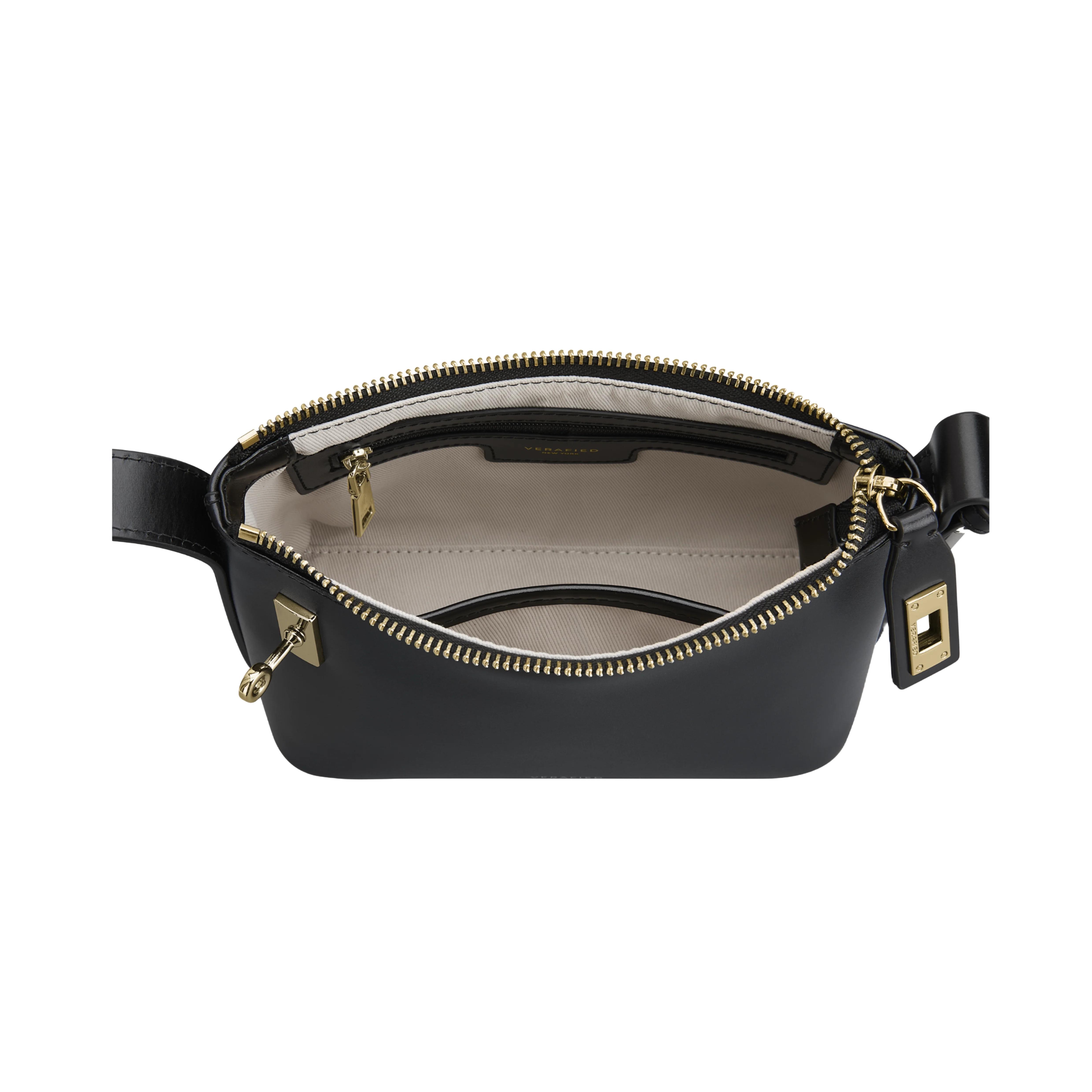 Mini Gold Black Hobo Bag - Image 5