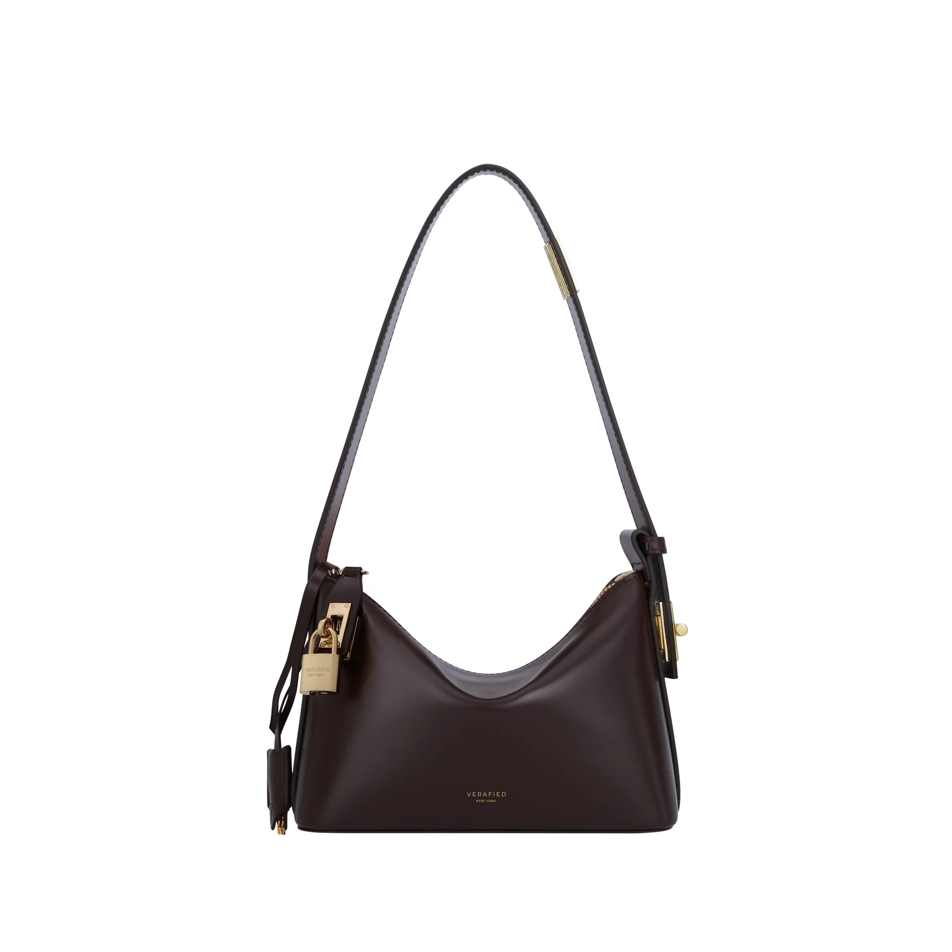 Mini Gold Chocolate Hobo Bag - Image 3
