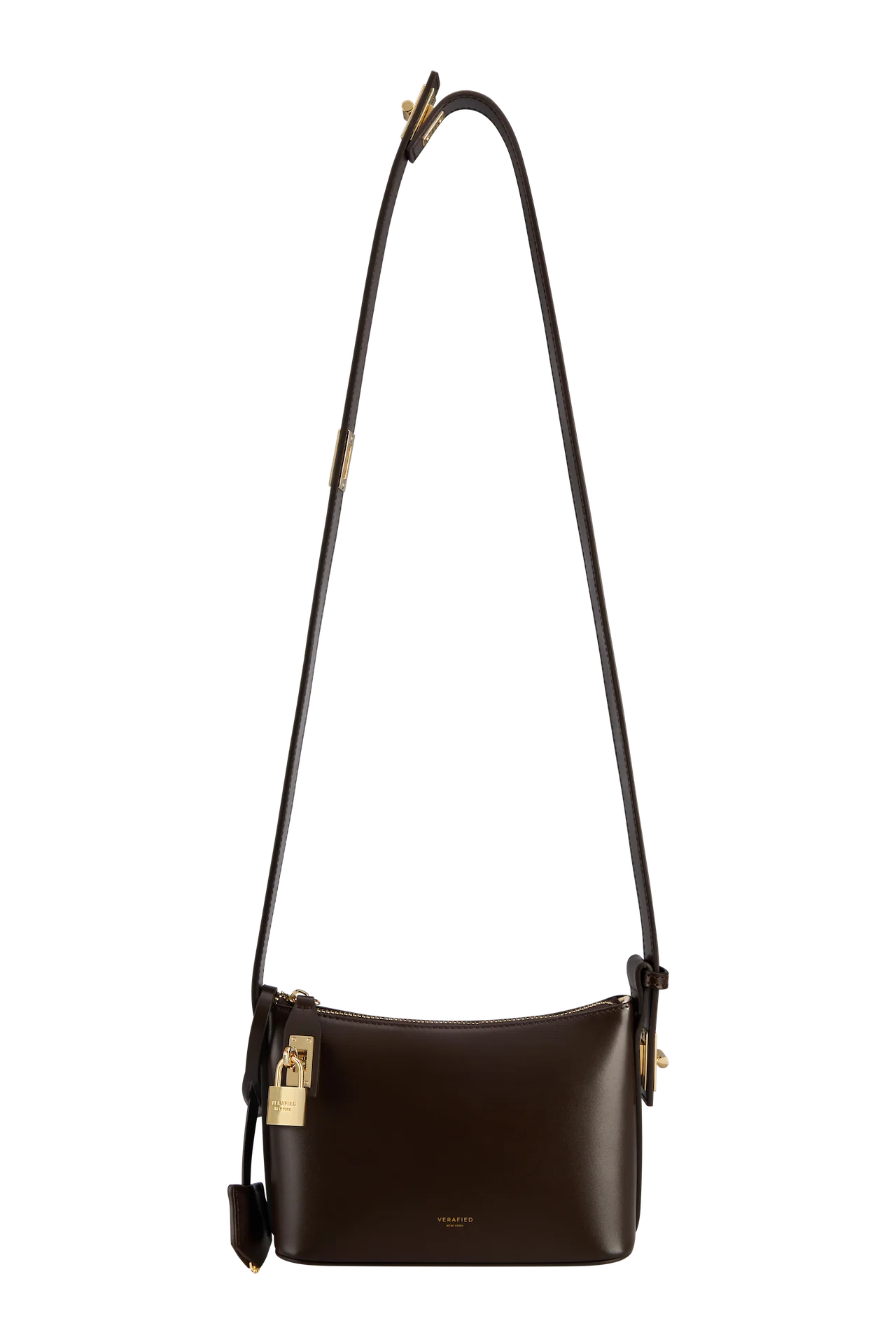 Mini Gold Chocolate Hobo Bag - Image 8