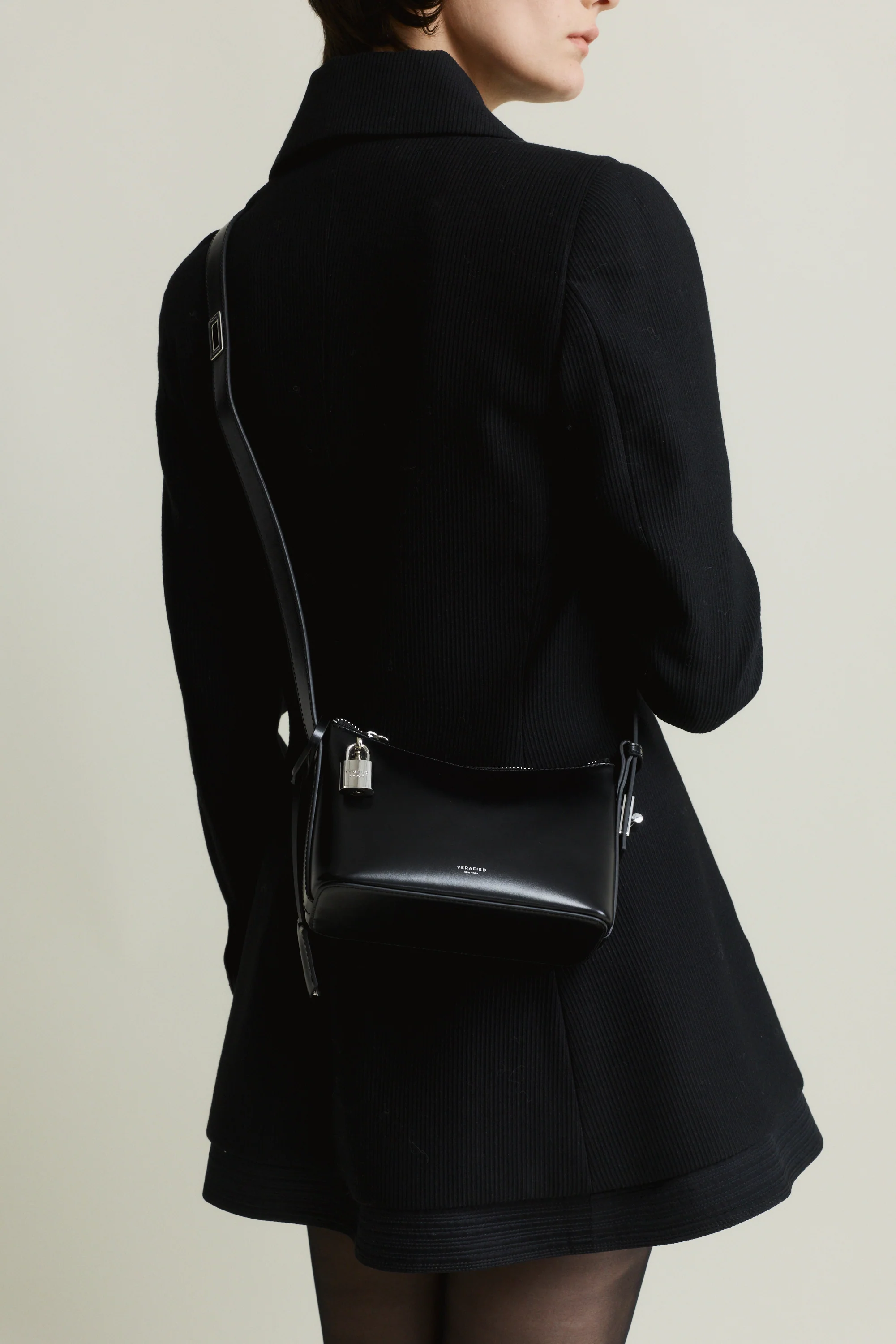 Mini Silver Black Hobo Bag - Image 10
