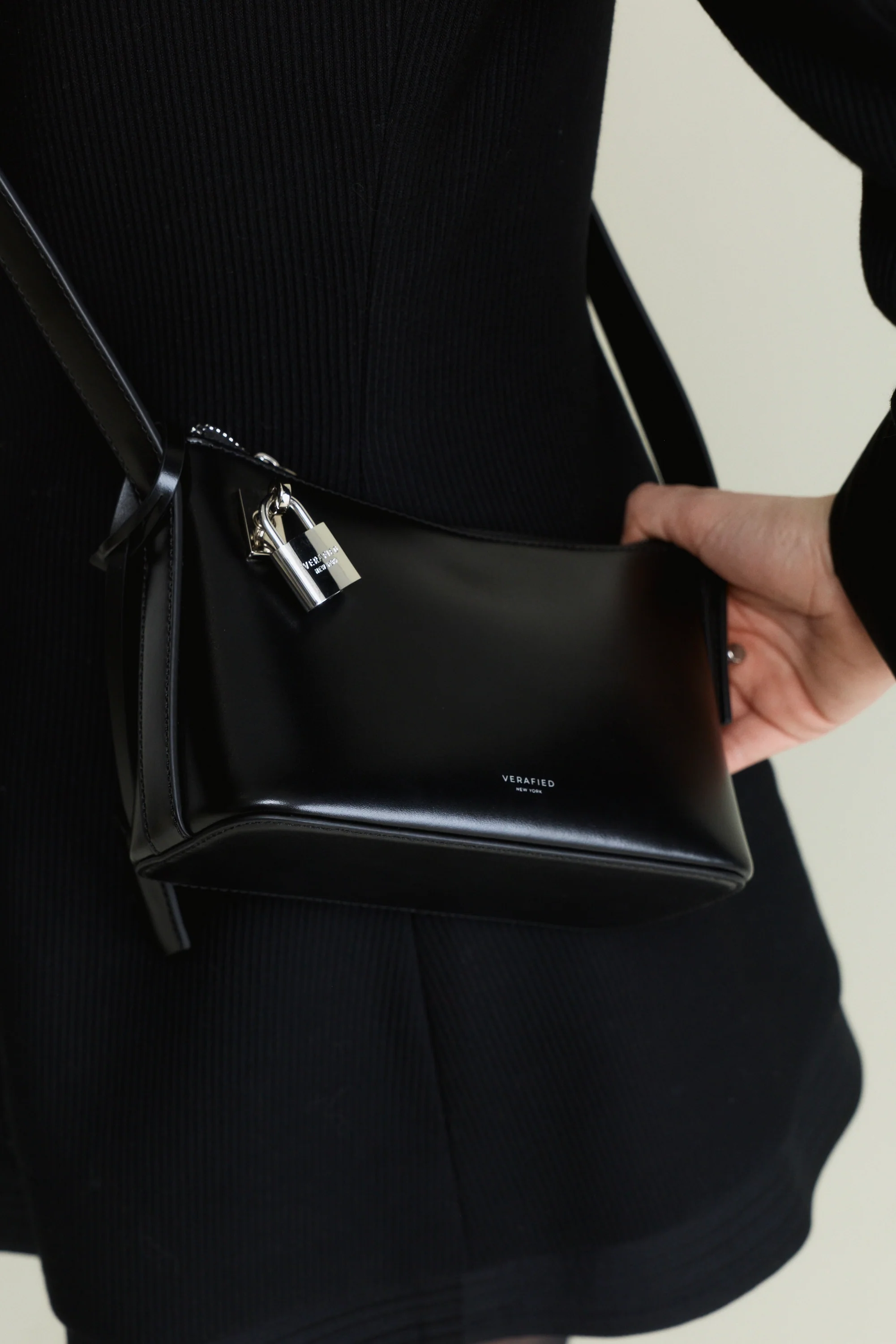 Mini Silver Black Hobo Bag - Image 11