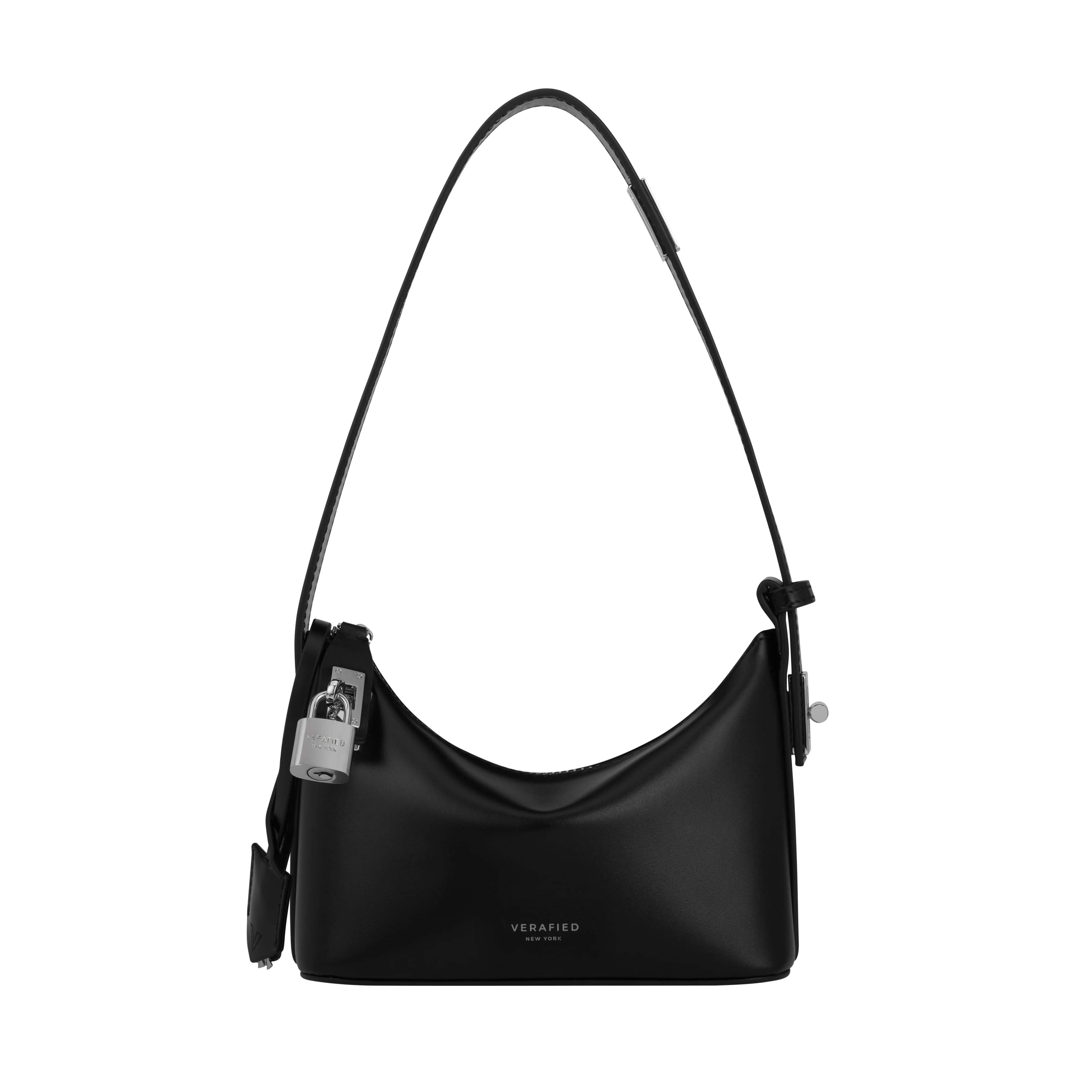 Mini Silver Black Hobo Bag - Image 3