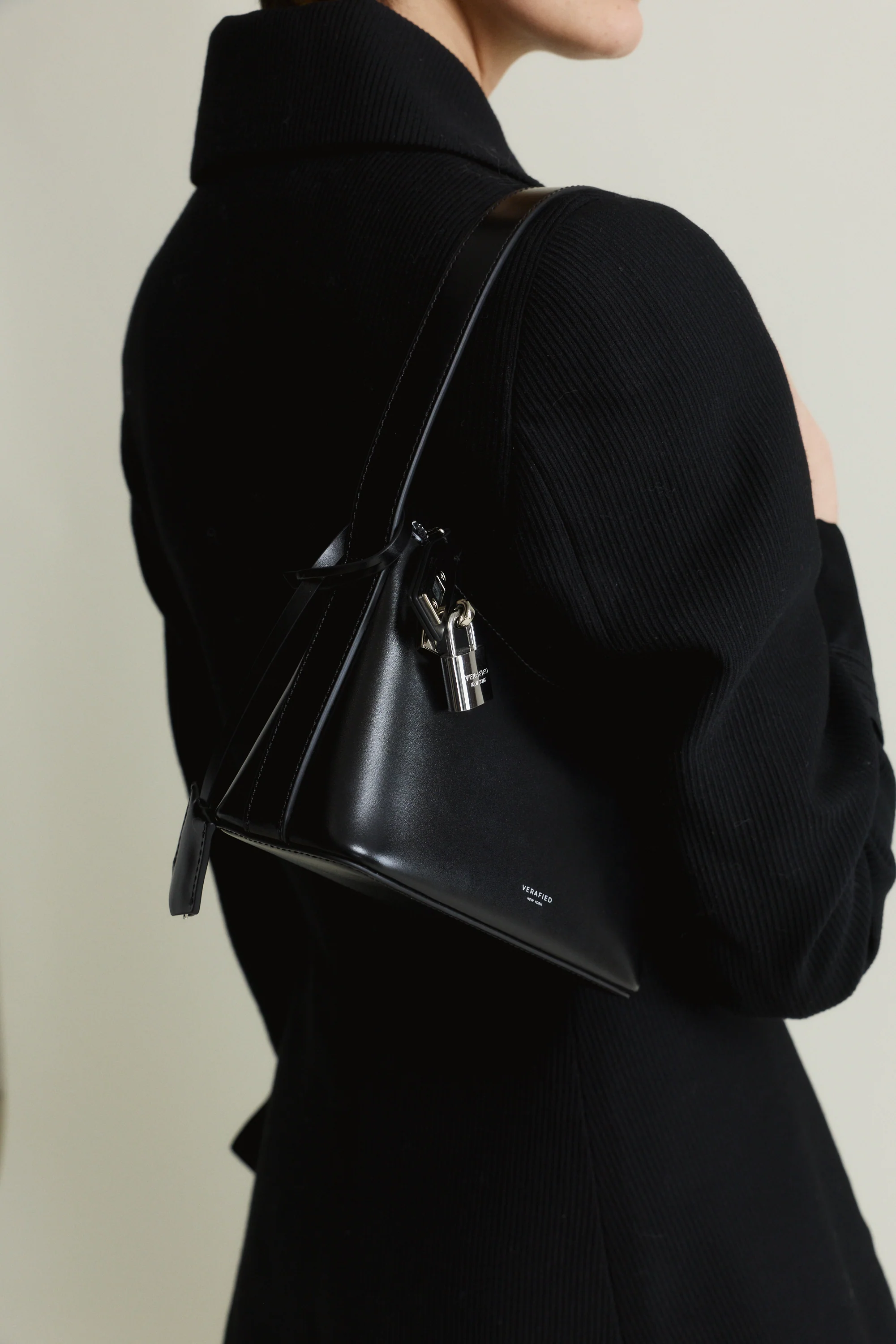 Mini Silver Black Hobo Bag - Image 7