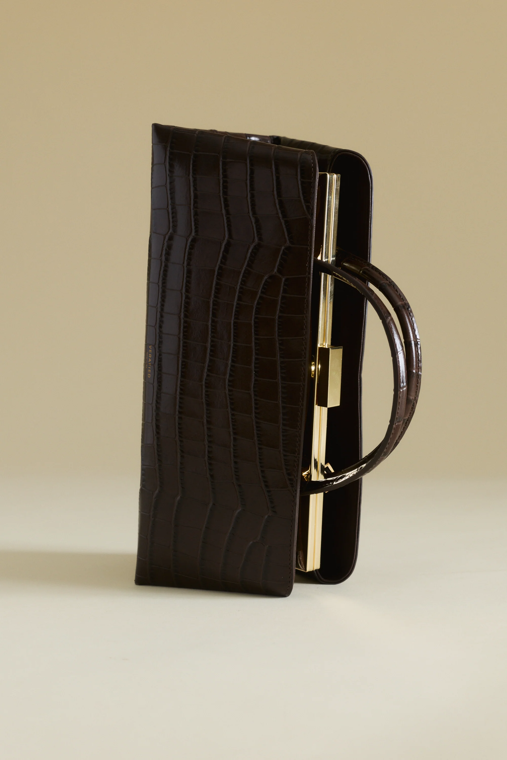 Mocha Croc Éclair Bag - Image 10