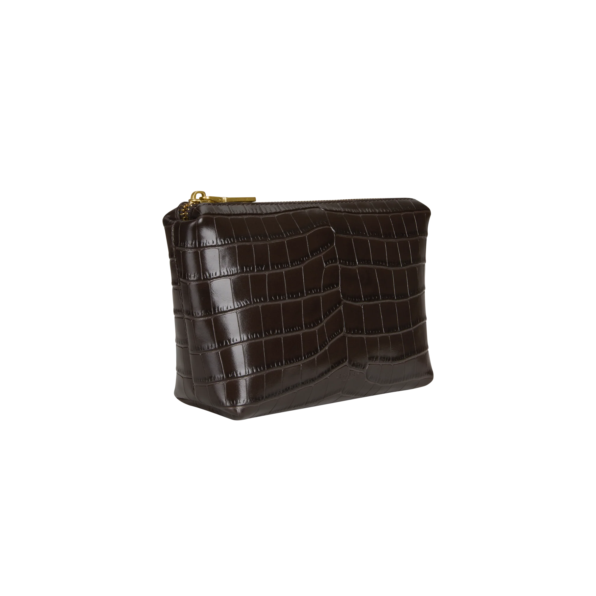 Mocha Croc Makeup Pouch - Image 3