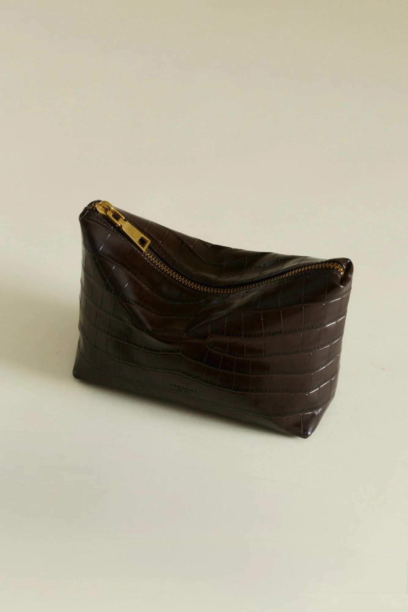 Mocha Croc Makeup Pouch - Image 8