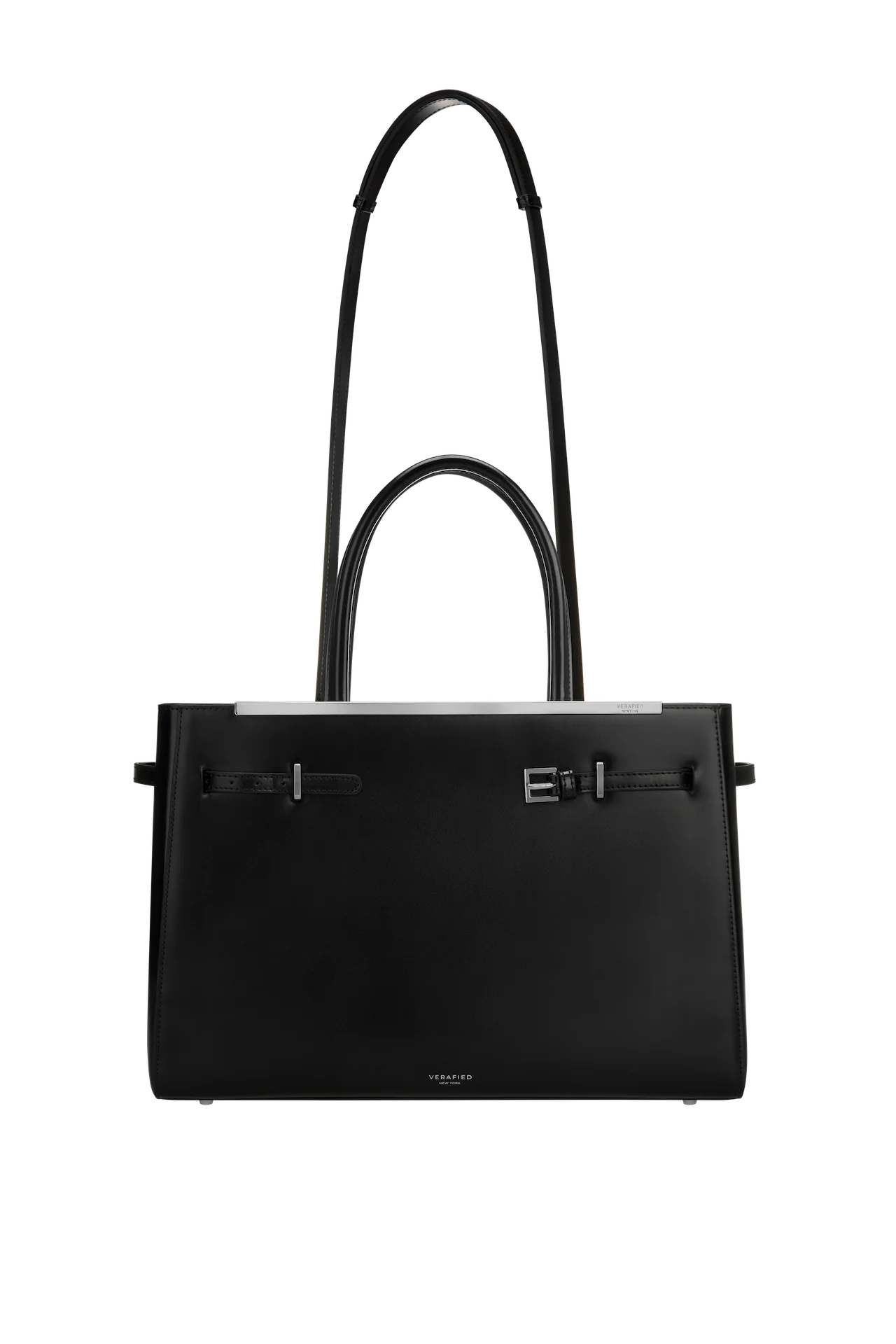 Noir Leather Book Tote Bag 33 - Image 6