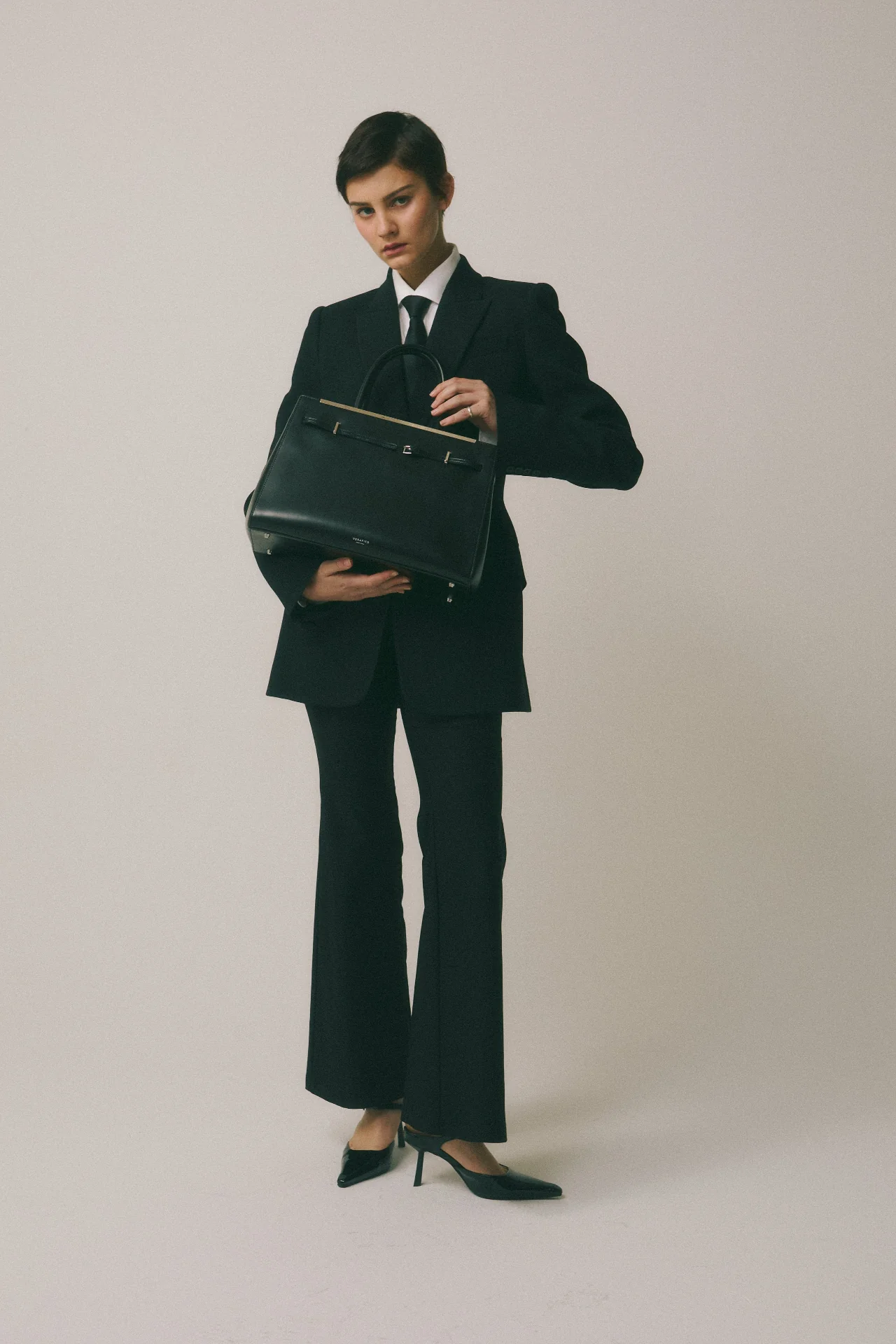 Noir Leather Book Tote Bag 33 - Image 9