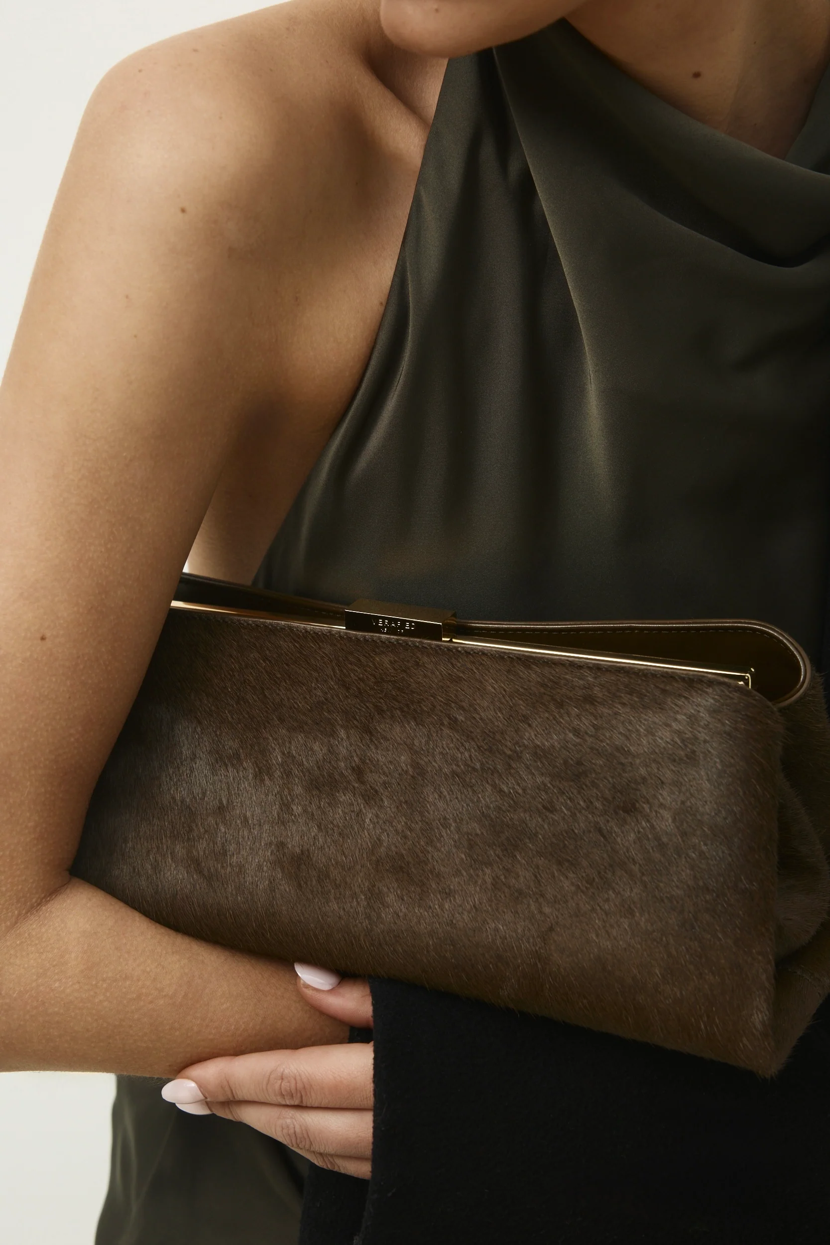 Olive Calf Hair Éclair Bag - Image 12