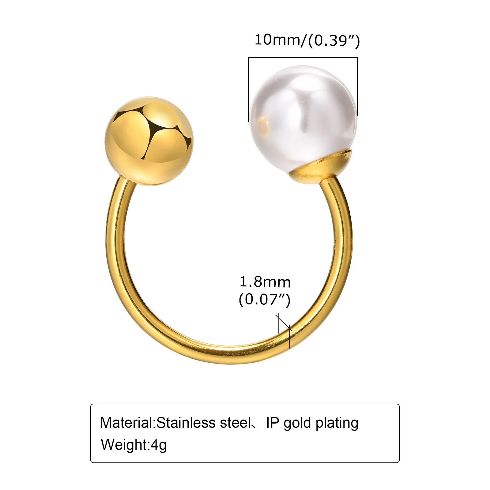Pearl Open Ring - Image 5