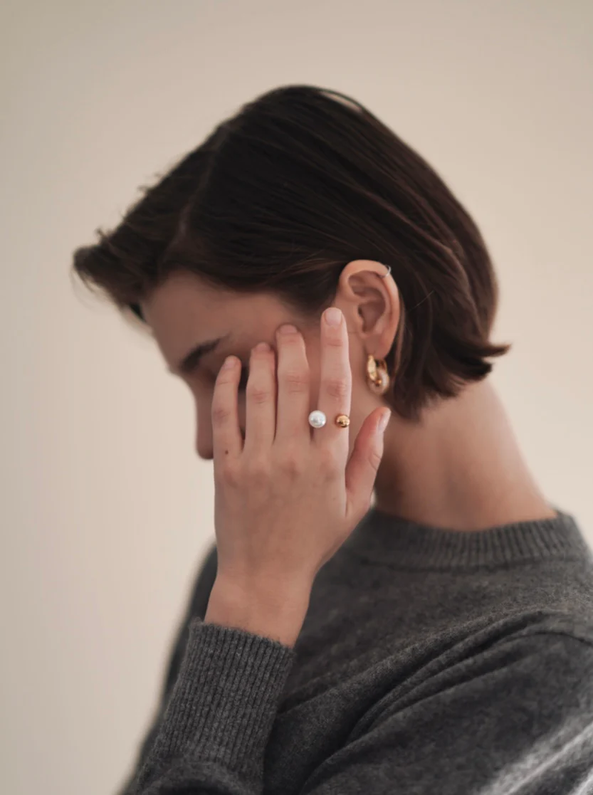 Pearl Open Ring - Image 8
